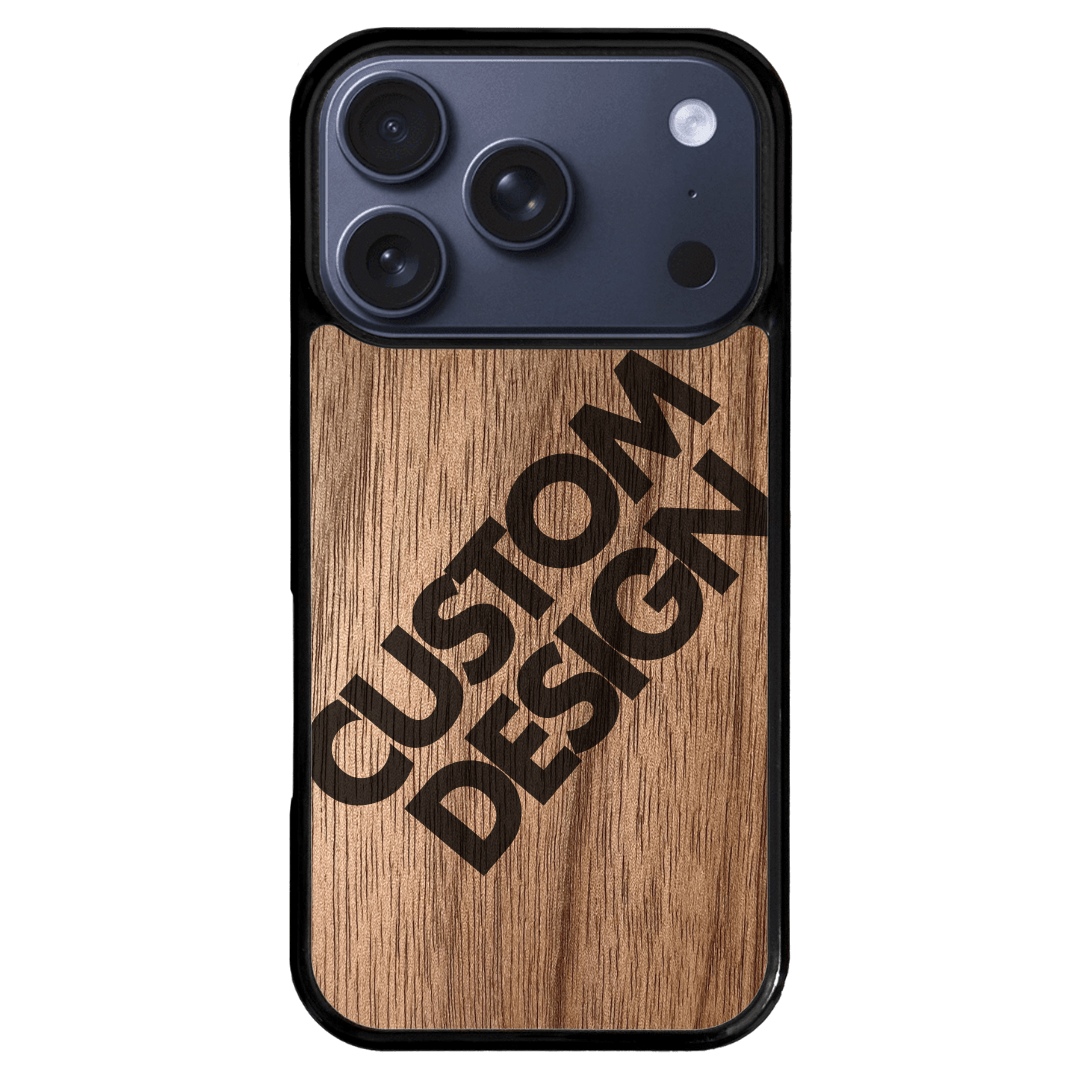 Custom Design Walnut iPhone 17 Pro Case | Woodgraw