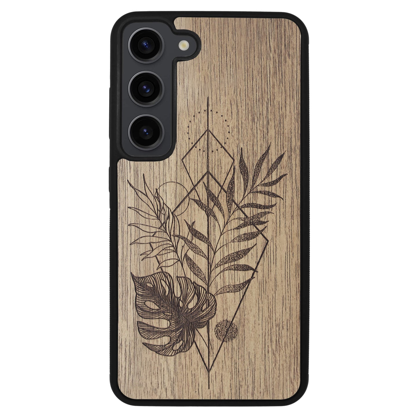 Wooden Case for Samsung Galaxy S23 Monstera