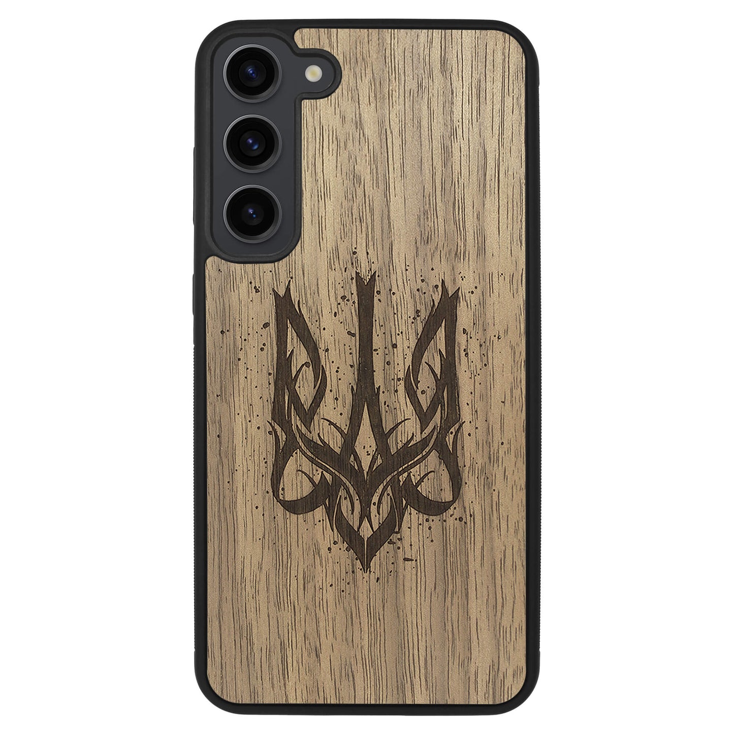 Wooden Case for Samsung Galaxy S23 Plus Ukrainian Trident Trizub