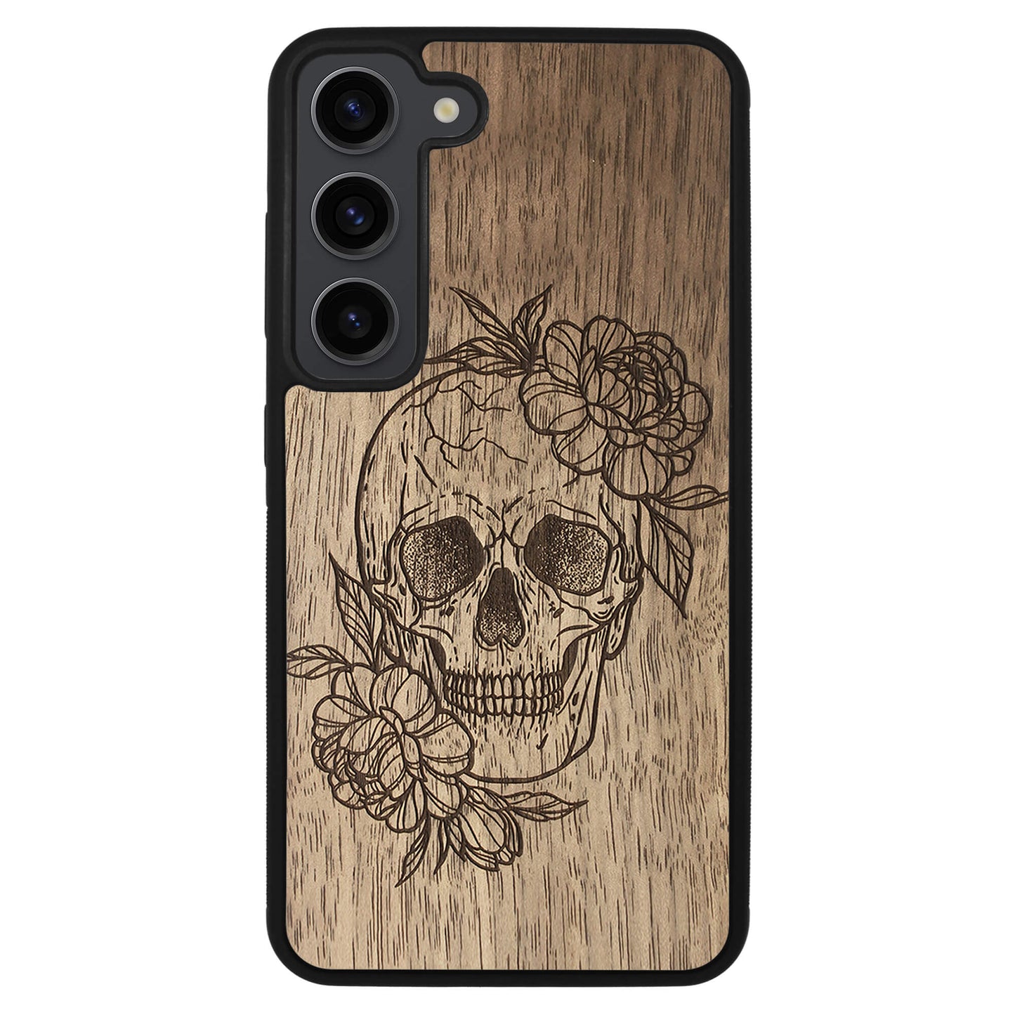 Wooden Case for Samsung Galaxy S23 Skull