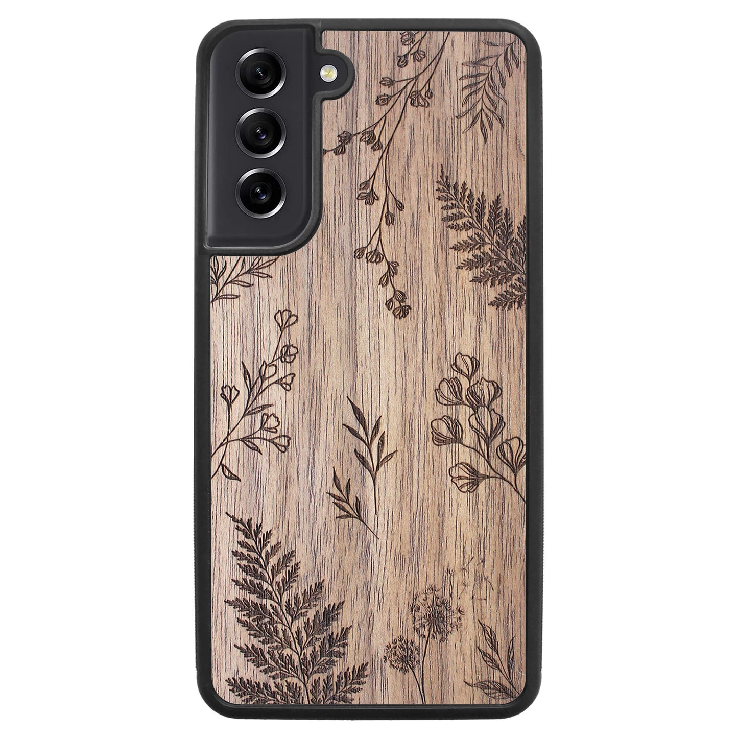 Wooden Case for Samsung Galaxy S21 FE Botanical