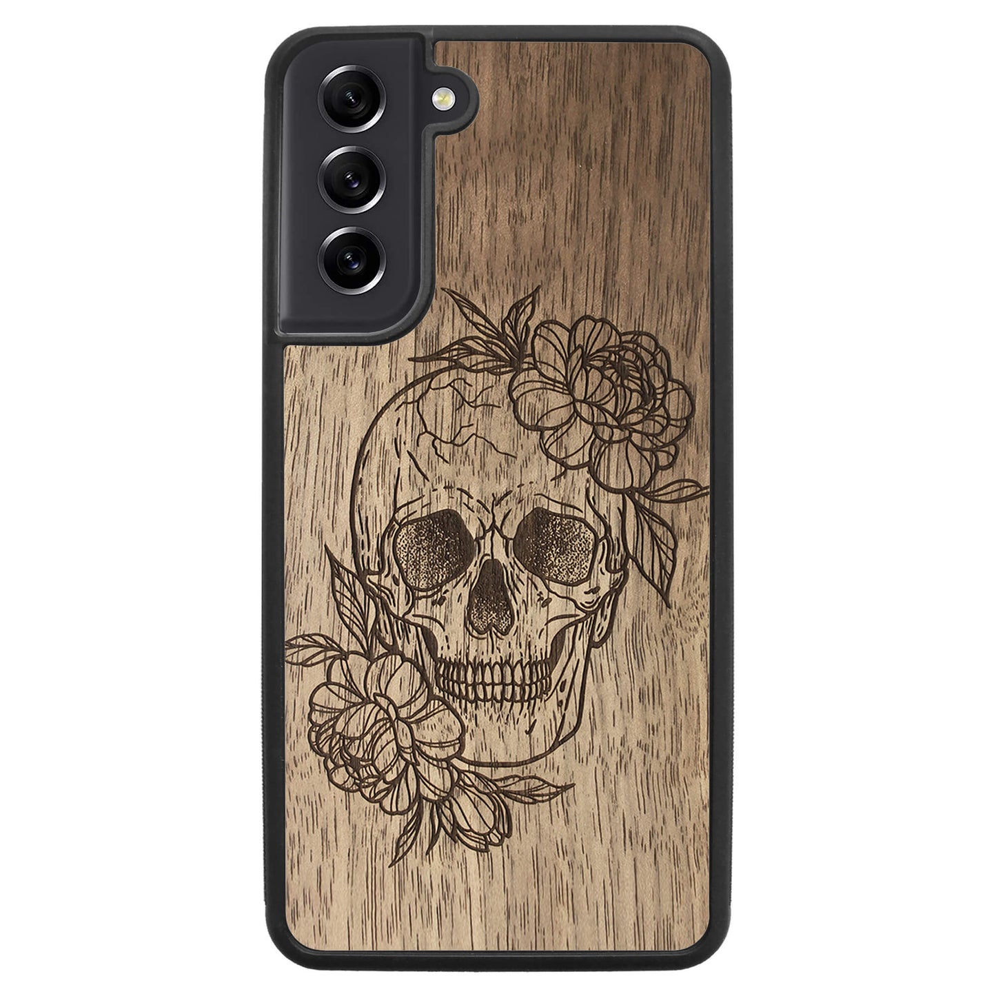 Wooden Case for Samsung Galaxy S21 FE Skull