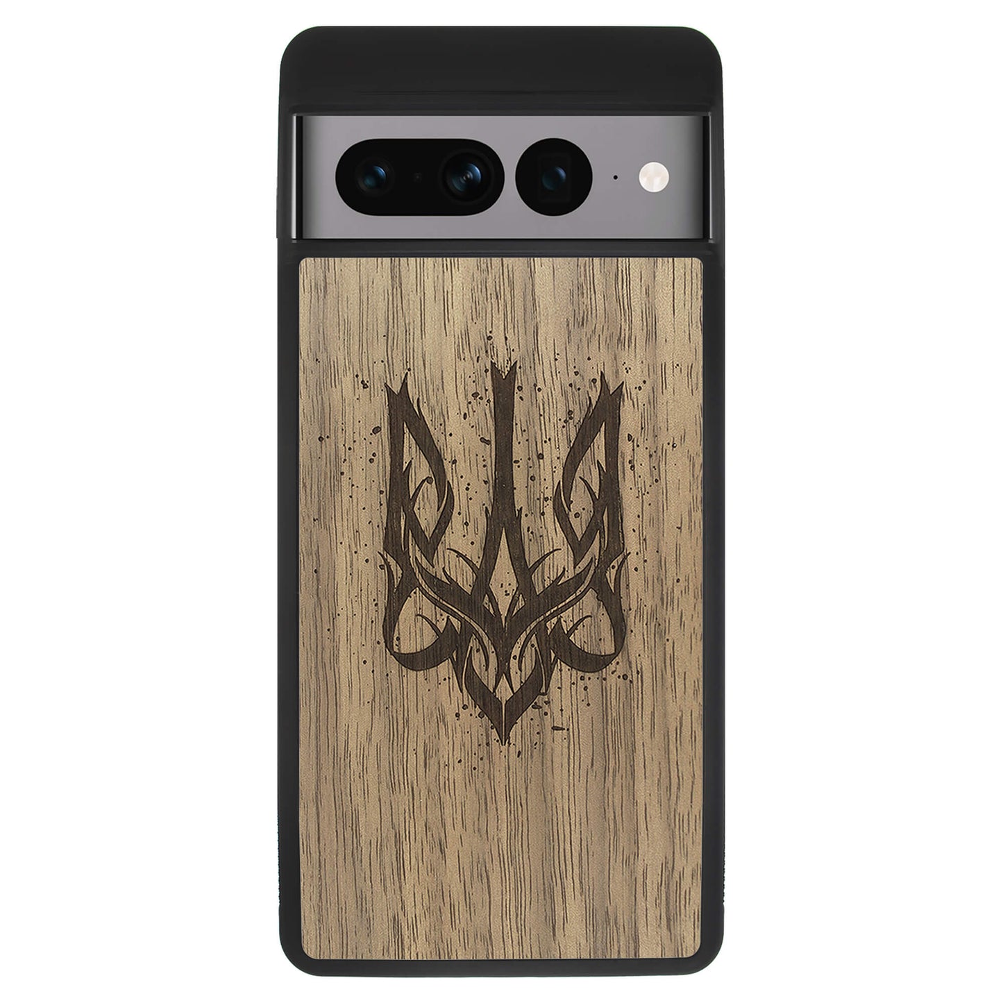 Wooden Case for Google Pixel 7 Pro Ukrainian Trident Trizub