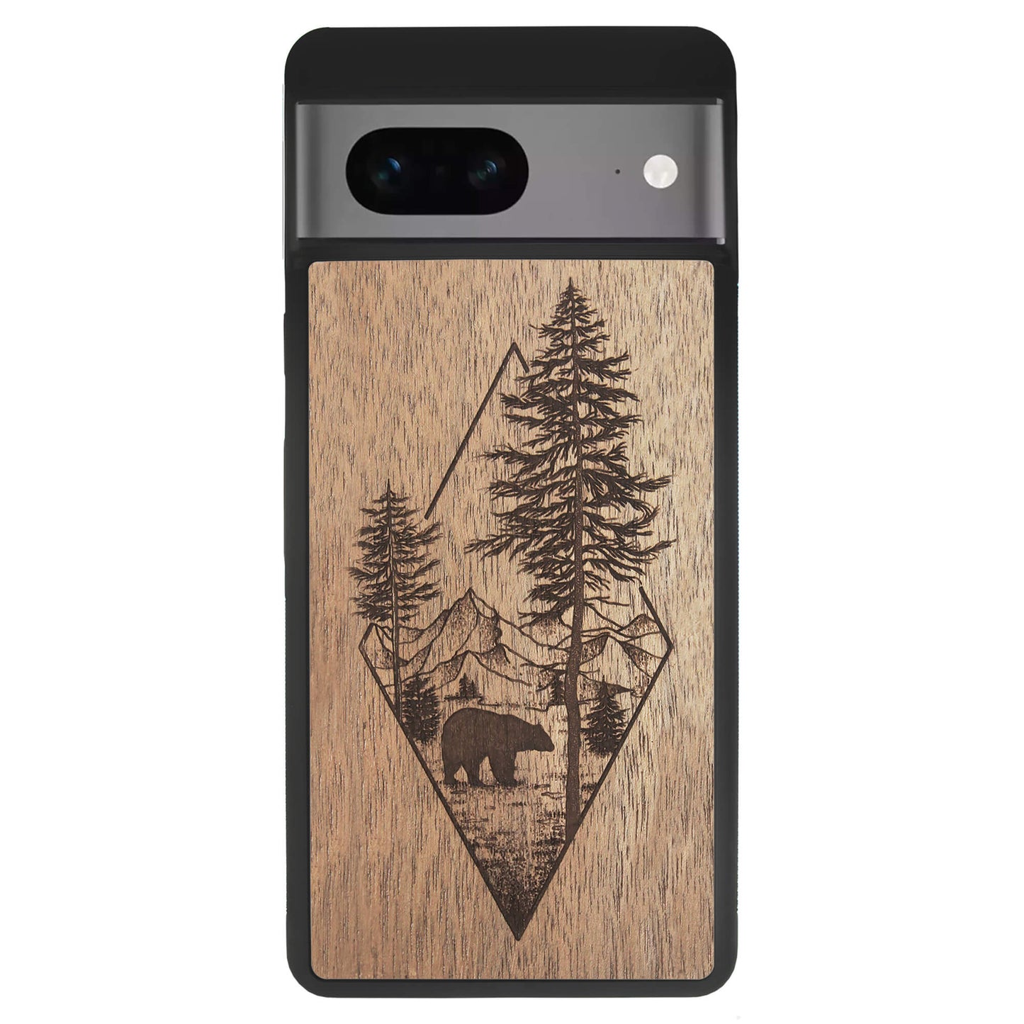 Wooden Case for Google Pixel 7 Woodland Bear