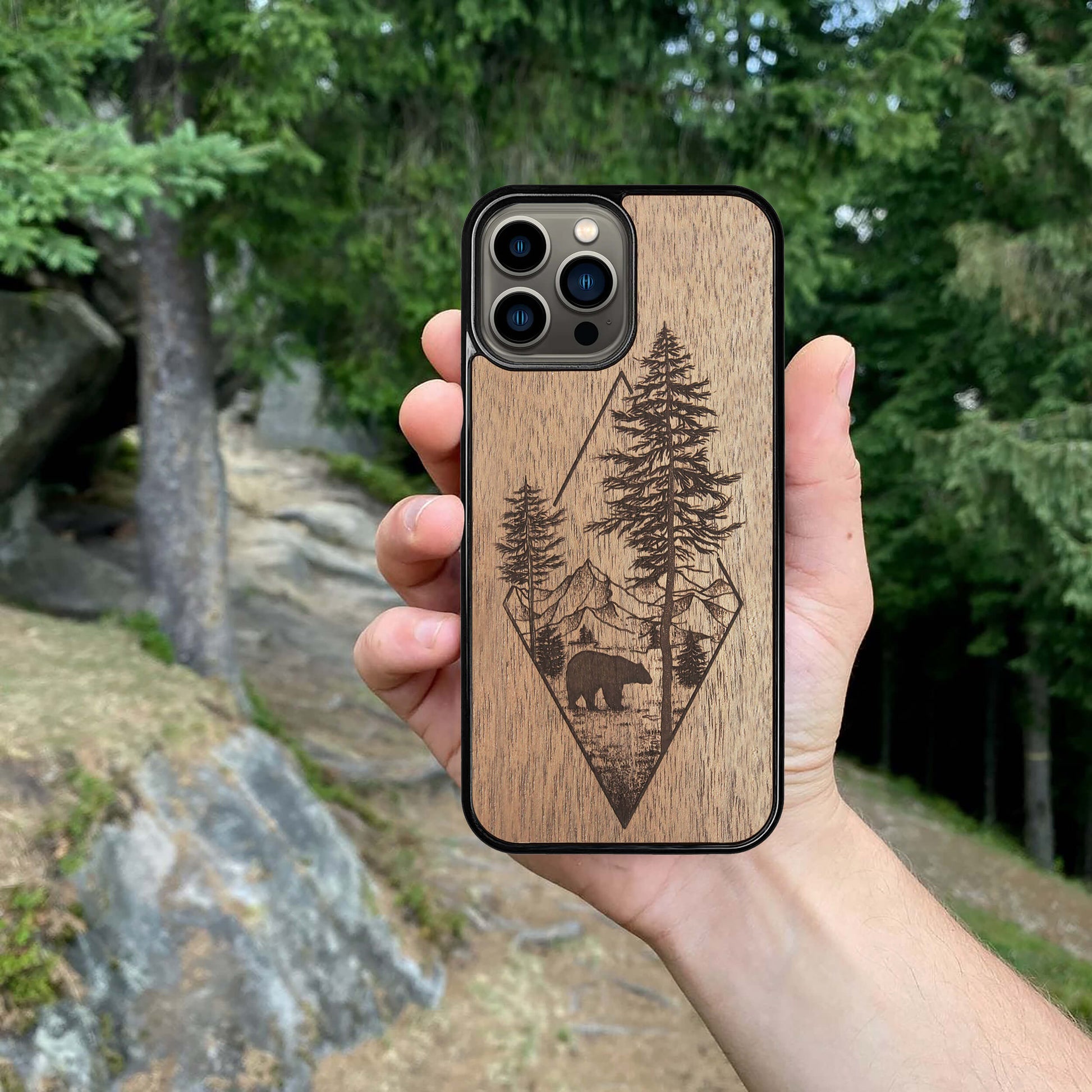 Wood iPhone 14 Pro Max Case Woodland