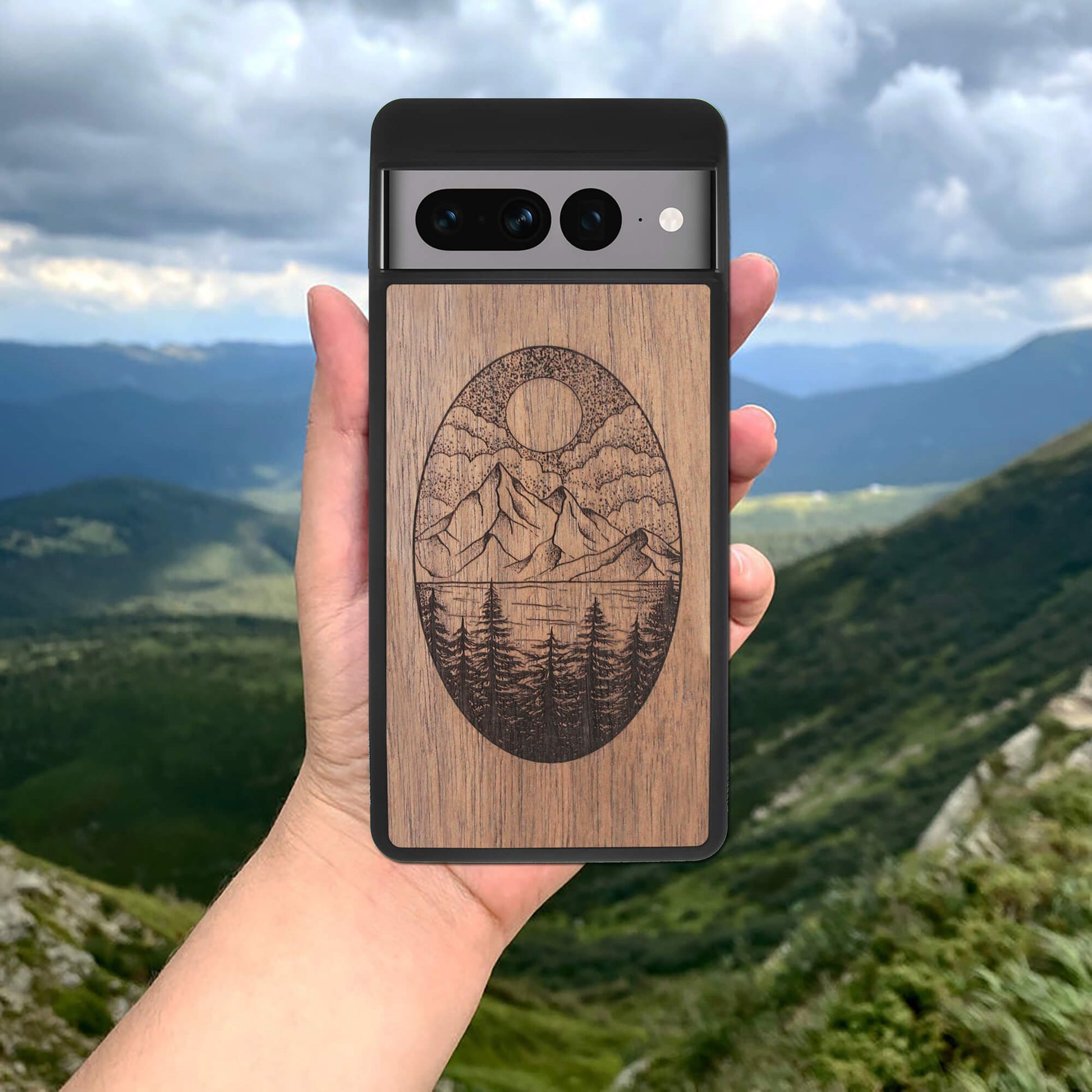 Wood Google Pixel 7 Pro Case Landscape