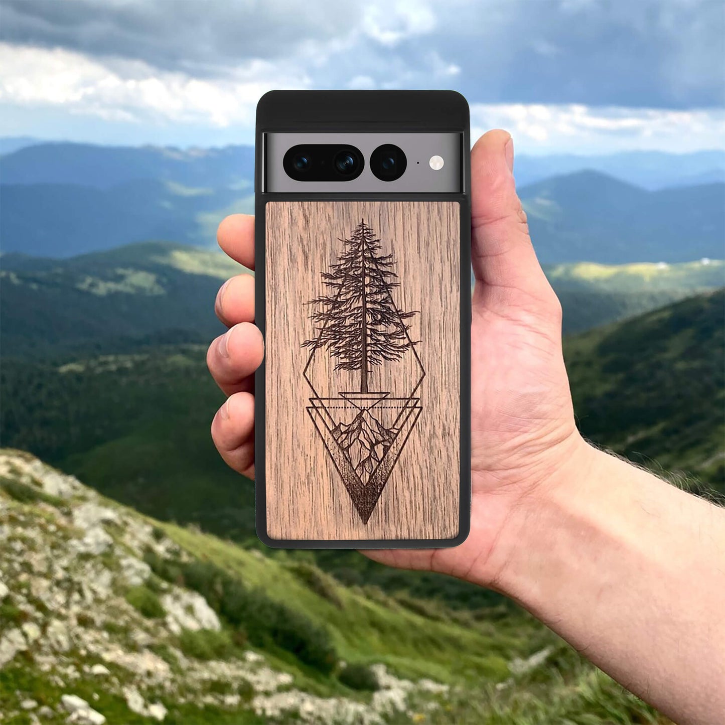 Wood Google Pixel 7 Pro Case Picea