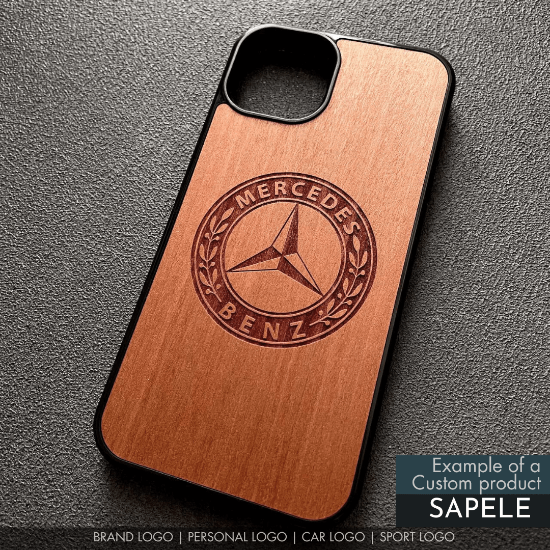 Custom Design Sapele iPhone Case