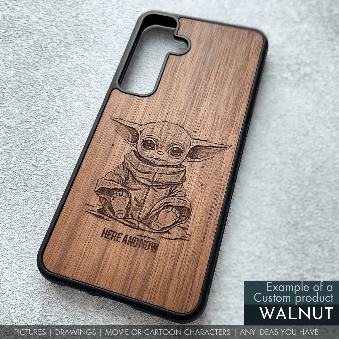 Custom Walnut Galaxy S24 Ultra Case