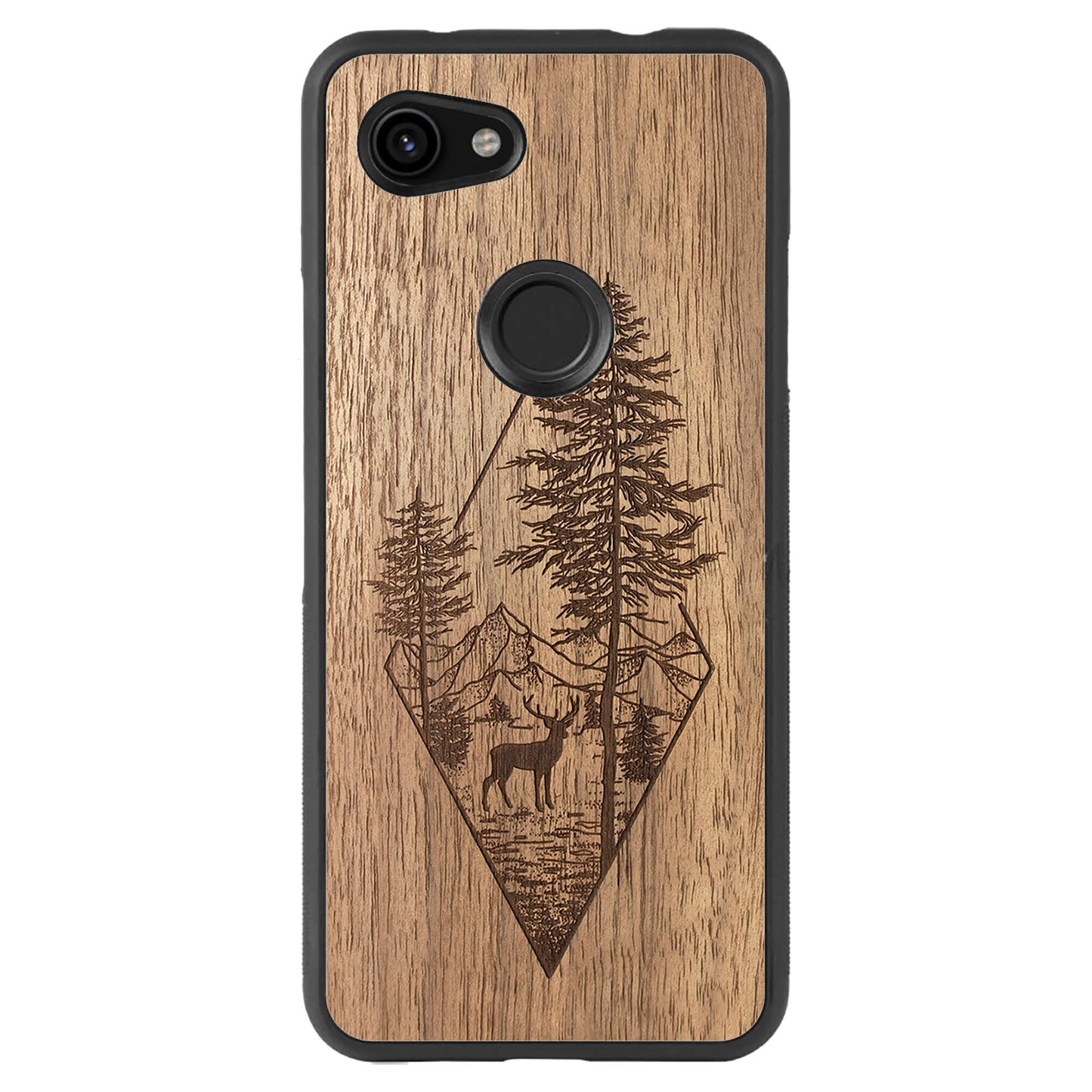 Wooden Case for Google Pixel 3A Deer Woodland