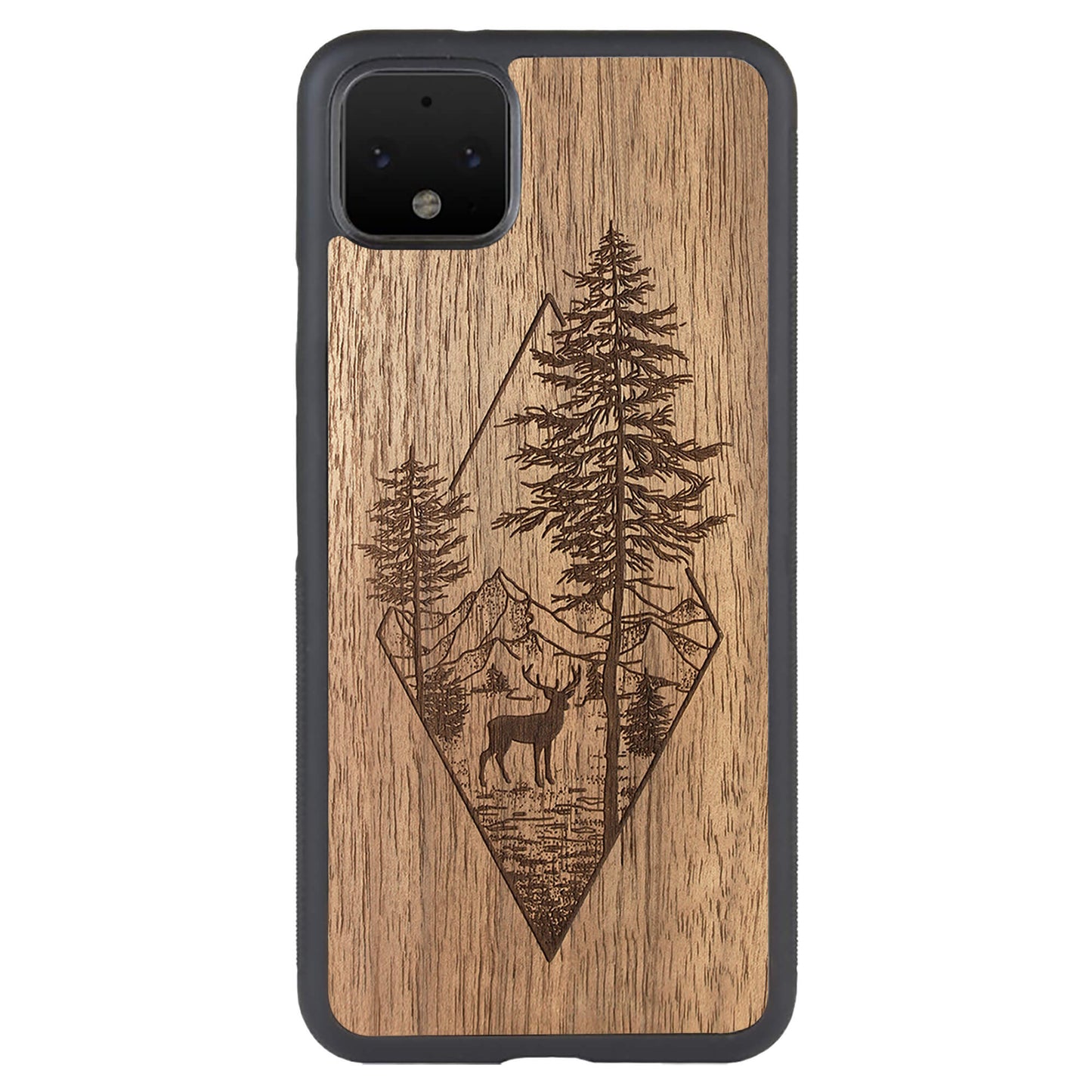 Wooden Case for Google Pixel 4 XL Deer Woodland