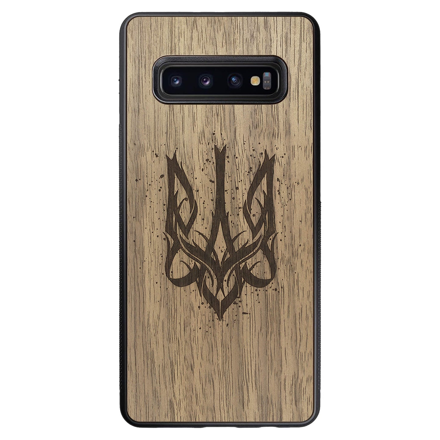 Wooden Case for Samsung Galaxy S10 Plus Ukrainian Trident Trizub