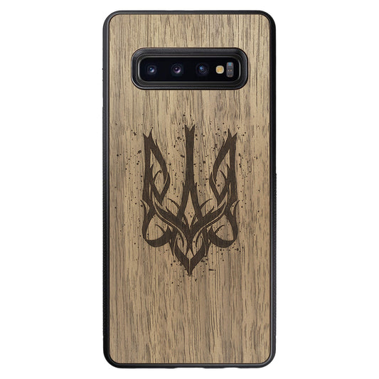 Wooden Case for Samsung Galaxy S10 Plus Ukrainian Trident Trizub