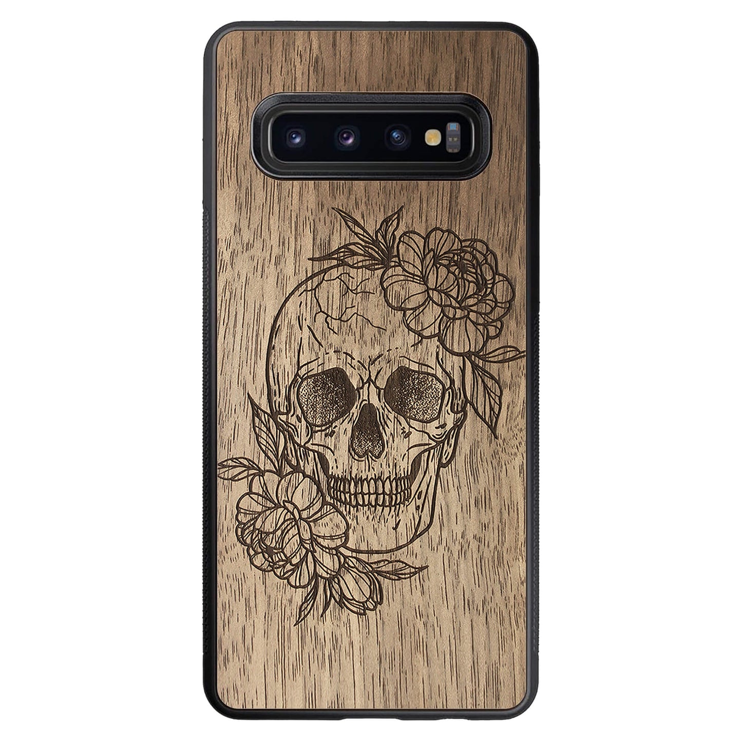 Wooden Case for Samsung Galaxy S10 Skull
