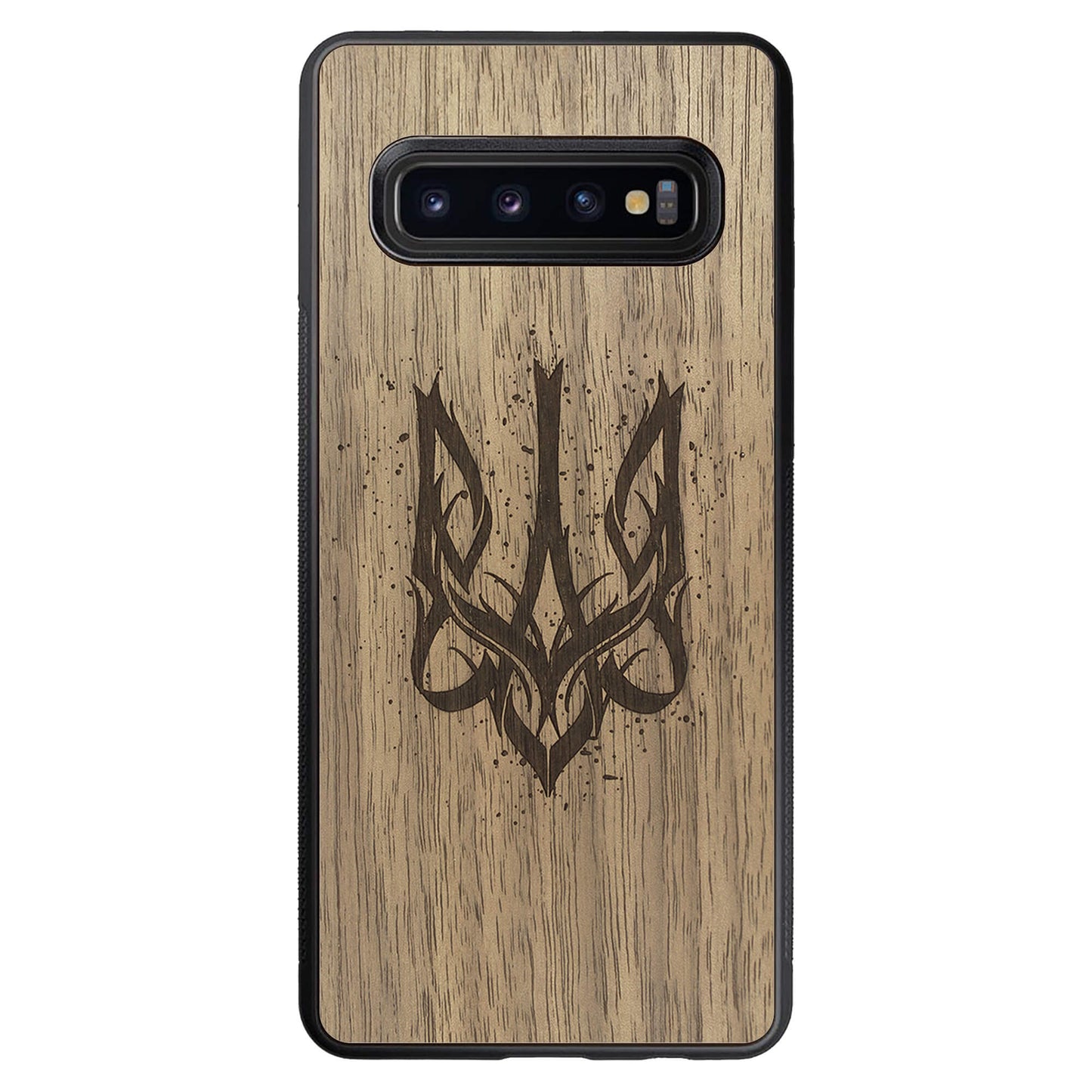 Wooden Case for Samsung Galaxy S10 Ukrainian Trident Trizub