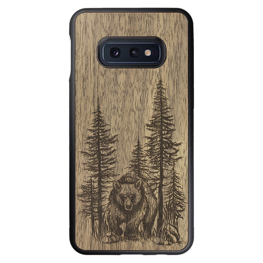 Wooden Case for Samsung Galaxy S10e Bear Forest