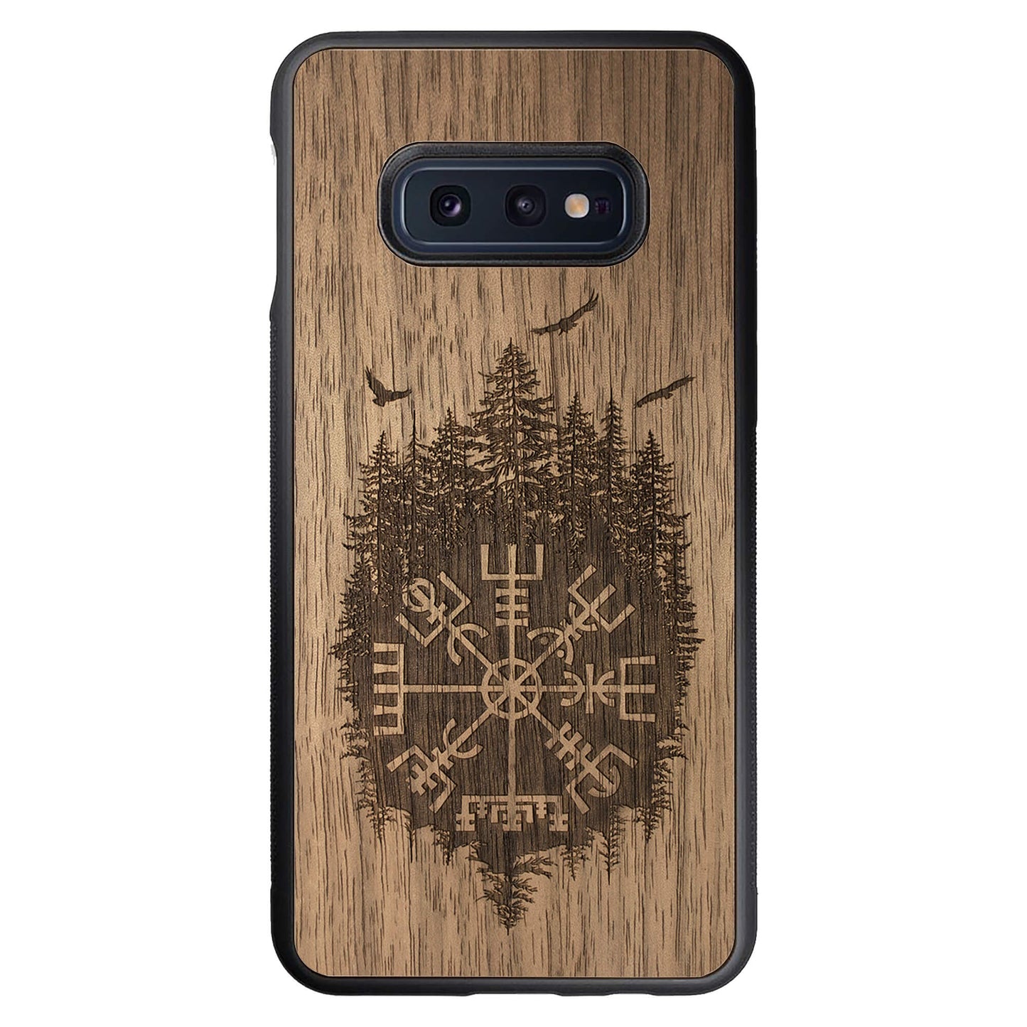 Wooden Case for Samsung Galaxy S10e Viking Compass Vegvisir