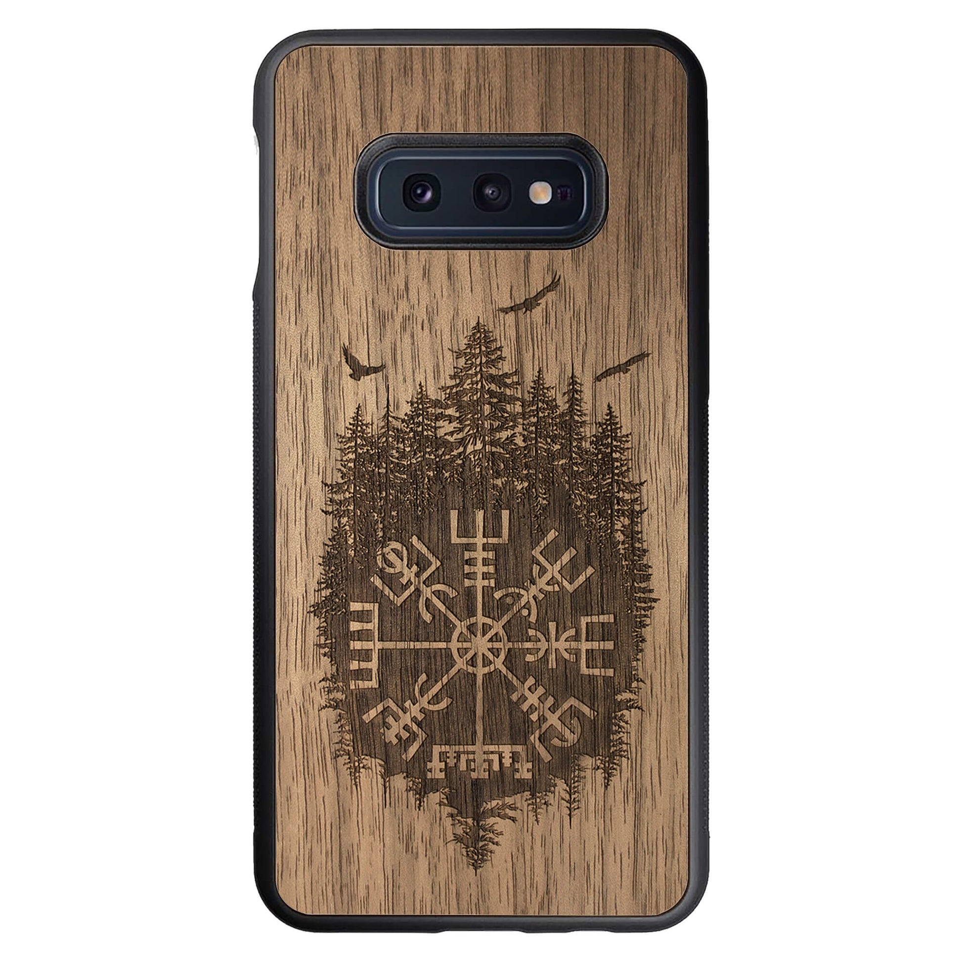 Wooden Case for Samsung Galaxy S10e Viking Compass Vegvisir