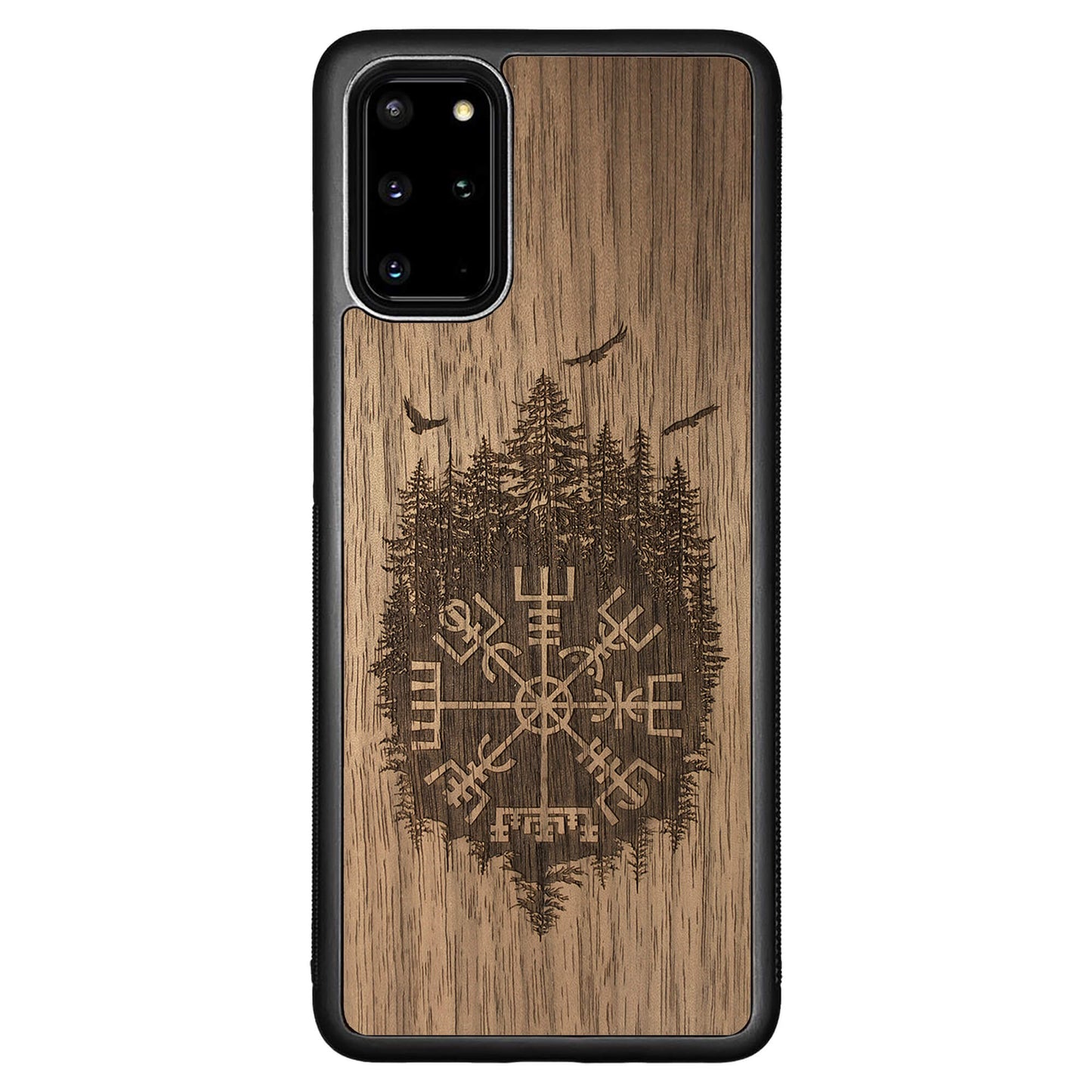Wooden Case for Samsung Galaxy S20 Plus Viking Compass Vegvisir
