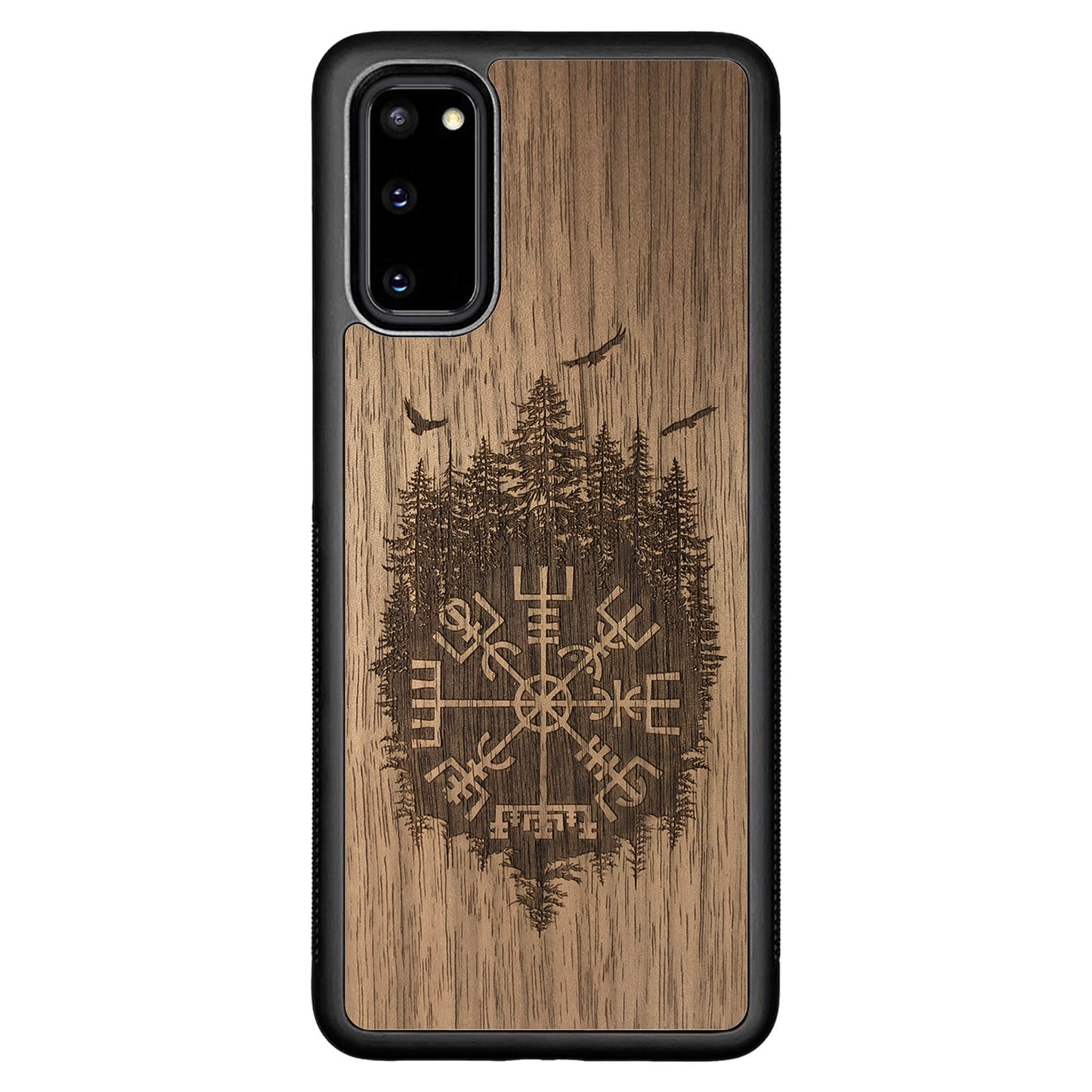 Wooden Case for Samsung Galaxy S20 Viking Compass Vegvisir