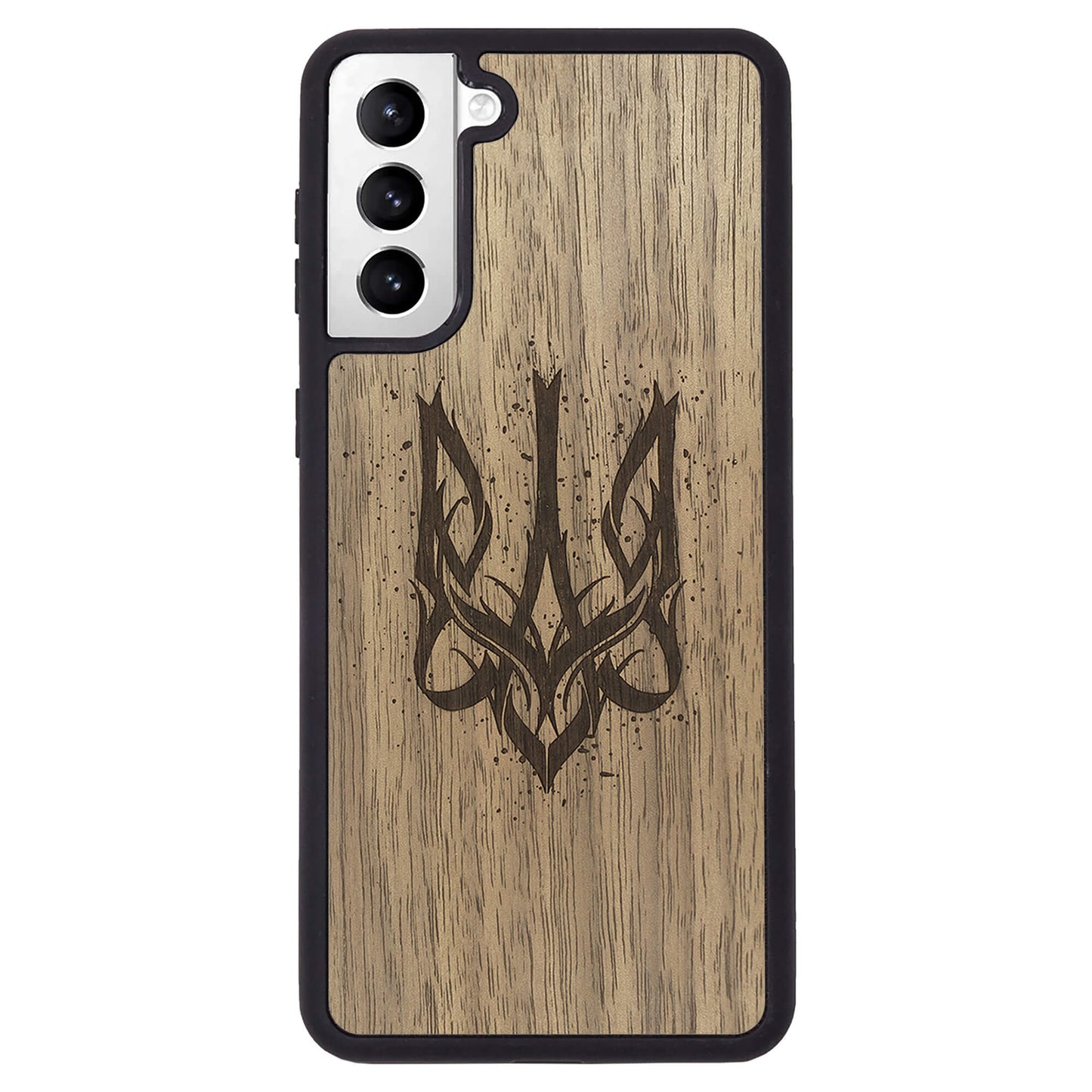 Wooden Case for Samsung Galaxy S21 Plus Ukrainian Trident Trizub