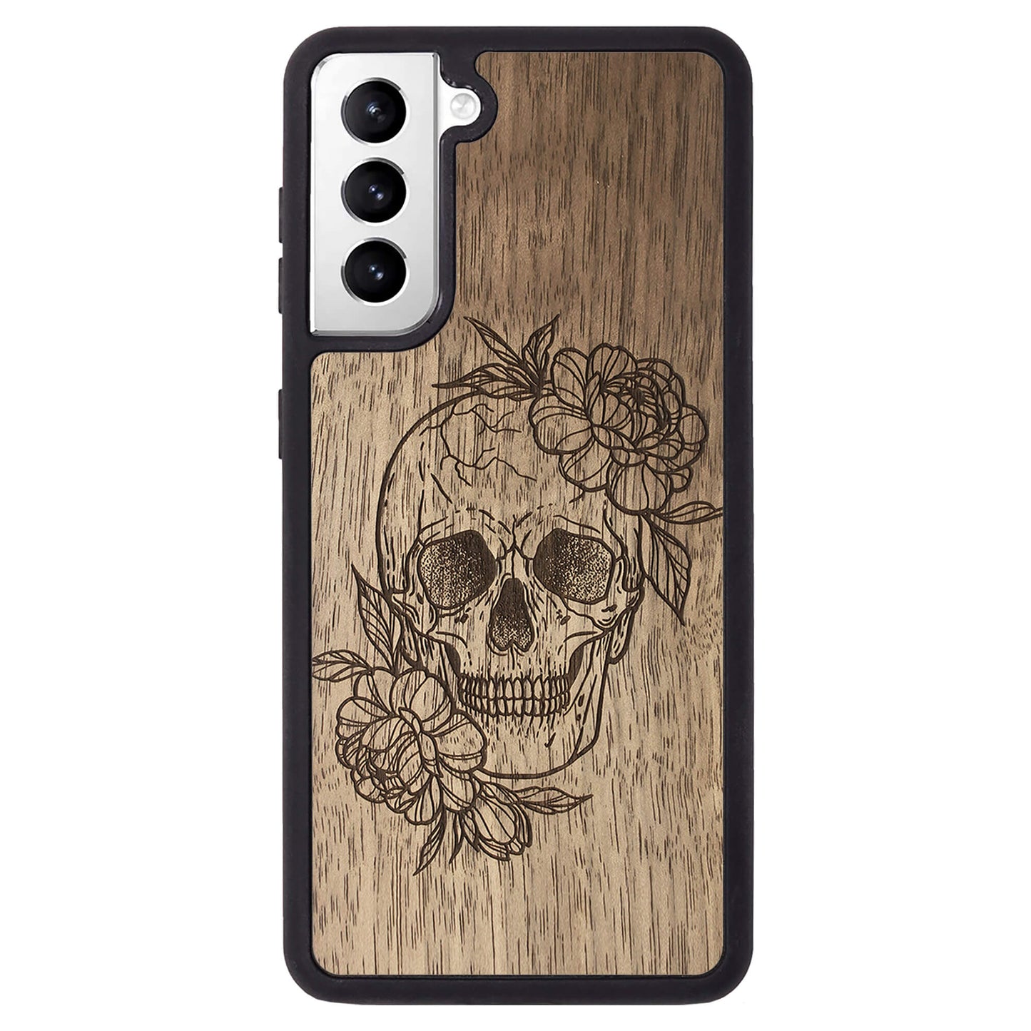 Wooden Case for Samsung Galaxy S21 Skull