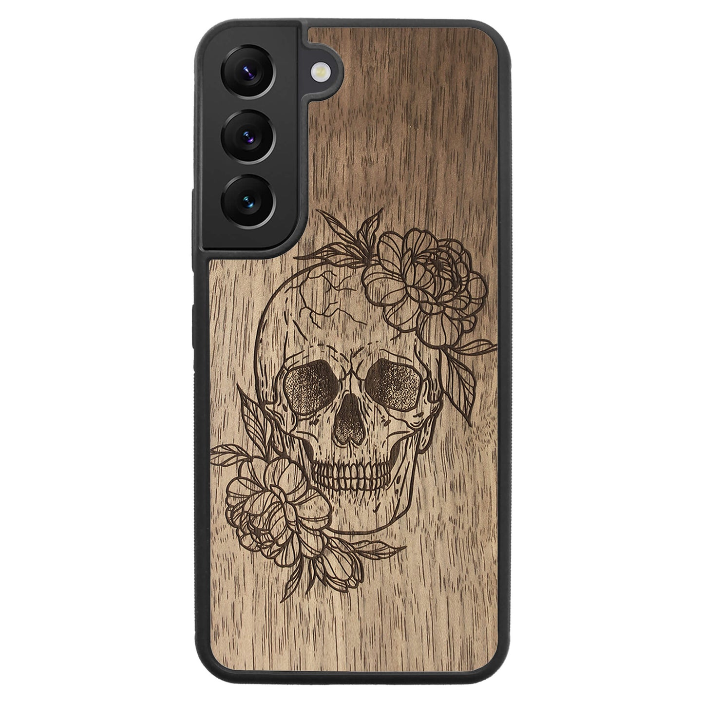 Wooden Case for Samsung Galaxy S22 Skull