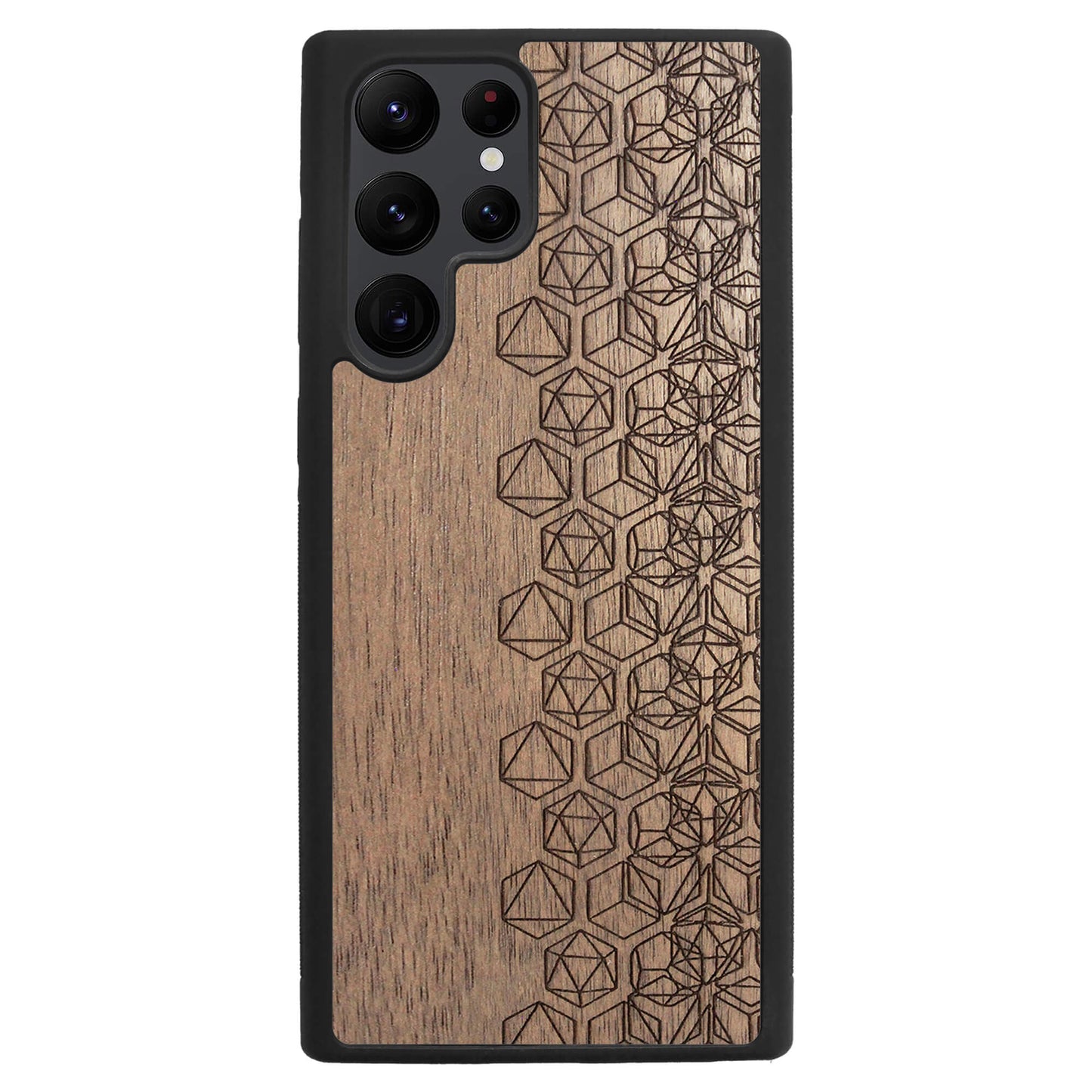 Wooden Case for Samsung Galaxy S22 Ultra Geometric