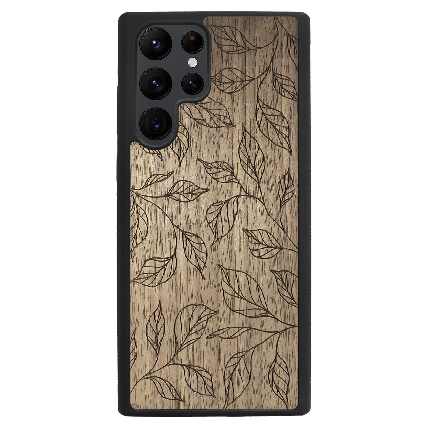 Wooden Case for Samsung Galaxy S22 Ultra Botanical Leaves