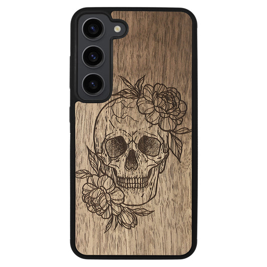 Wooden Case for Samsung Galaxy S23 Skull