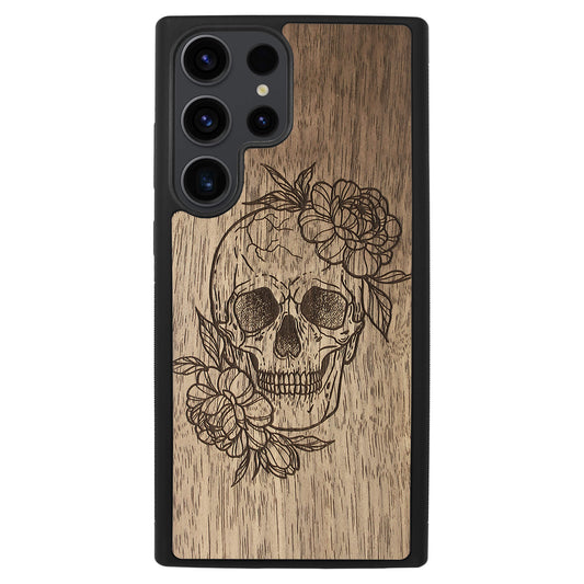 Wooden Case for Samsung Galaxy S23 Ultra Skull
