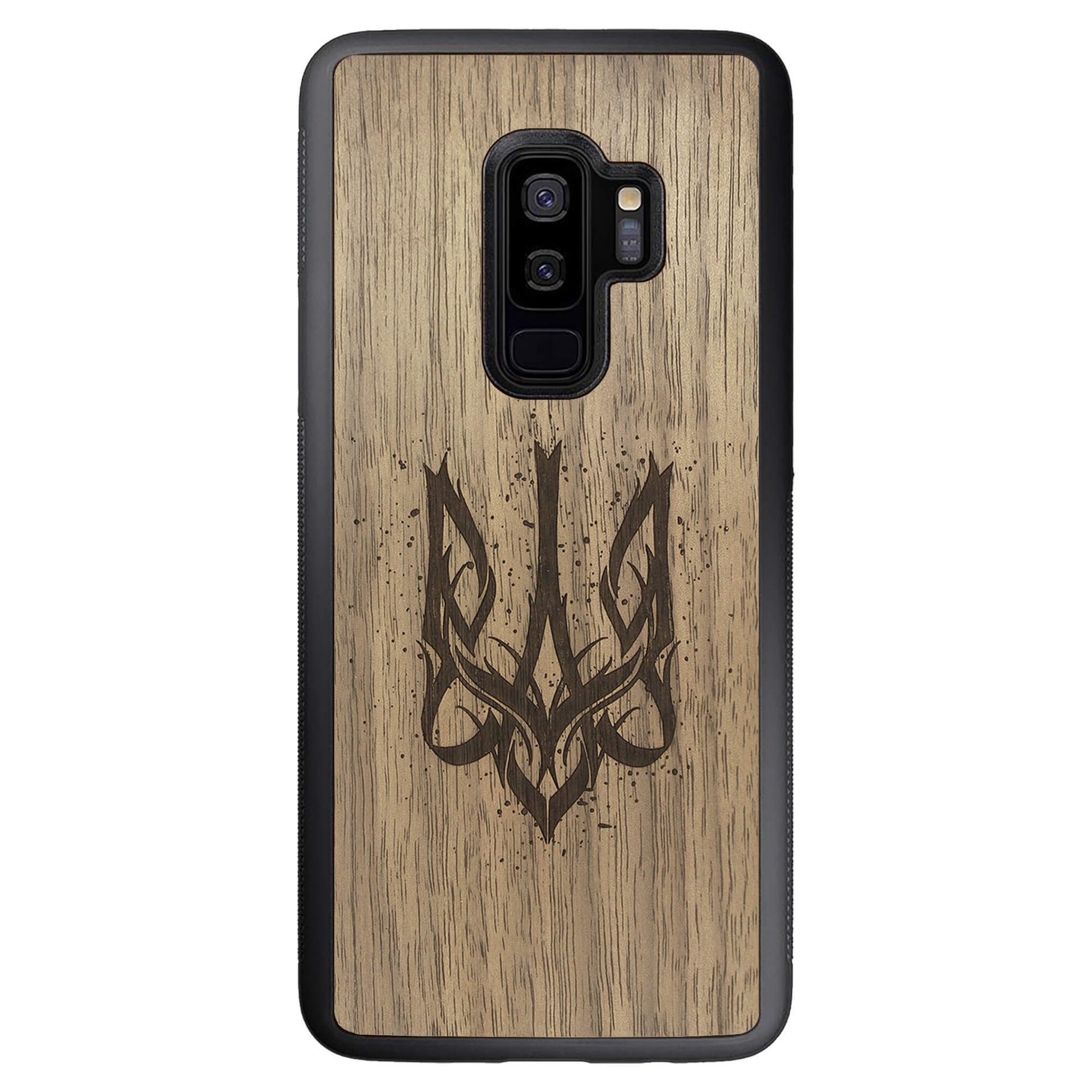 Wooden Case for Samsung Galaxy S9 Plus Ukrainian Trident Trizub