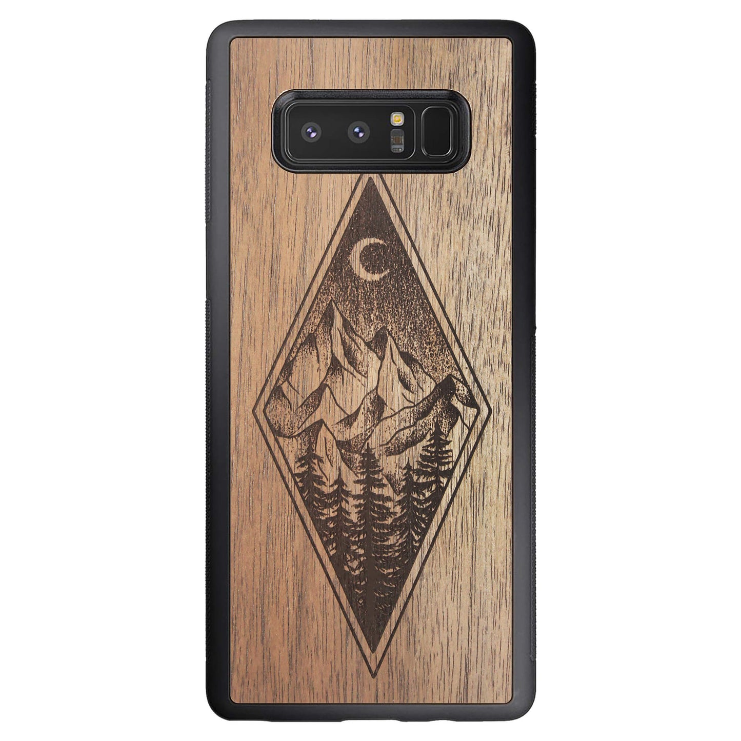 Wooden Case for Samsung Galaxy Note 8 Mountain Night