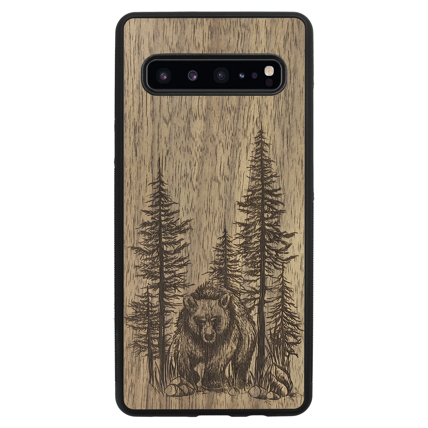 Wooden Case for Samsung Galaxy S10 5G Bear Forest