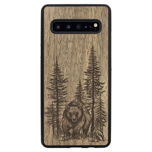 Wooden Case for Samsung Galaxy S10 5G Bear Forest