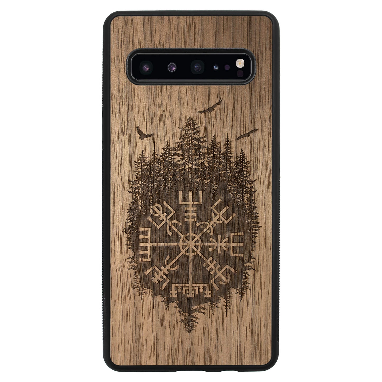 Wooden Case for Samsung Galaxy S10 5G Viking Compass Vegvisir