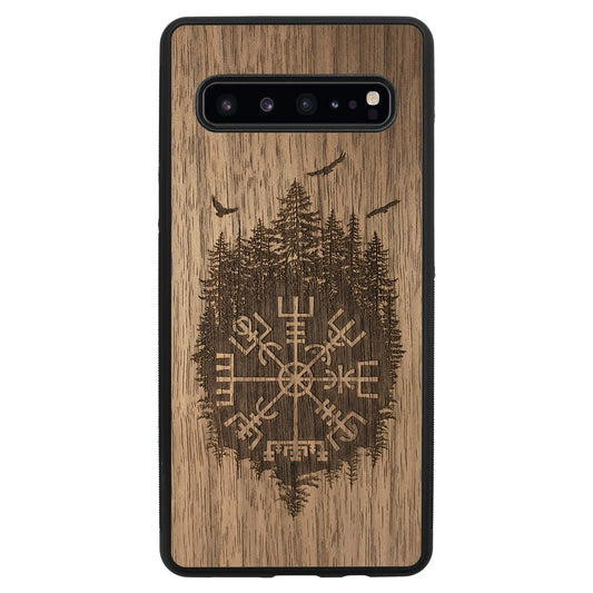 Wooden Case for Samsung Galaxy S10 5G Viking Compass Vegvisir