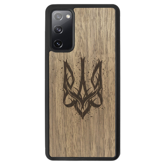 Wooden Case for Samsung Galaxy S20 FE Ukrainian Trident Trizub