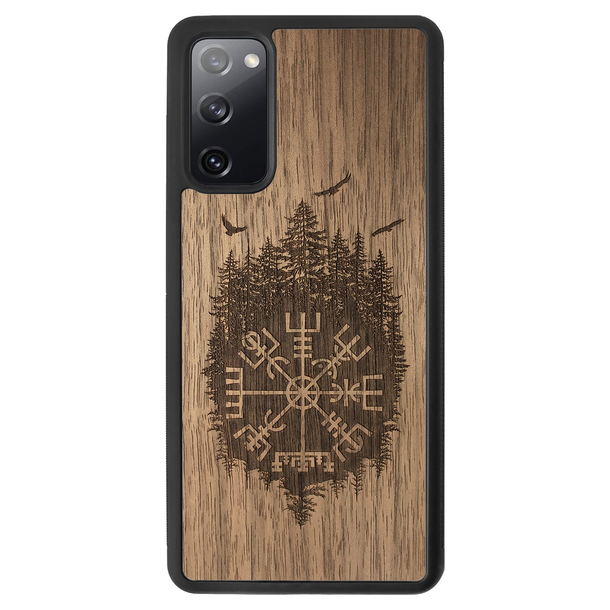Wooden Case for Samsung Galaxy S20 FE Viking Compass Vegvisir