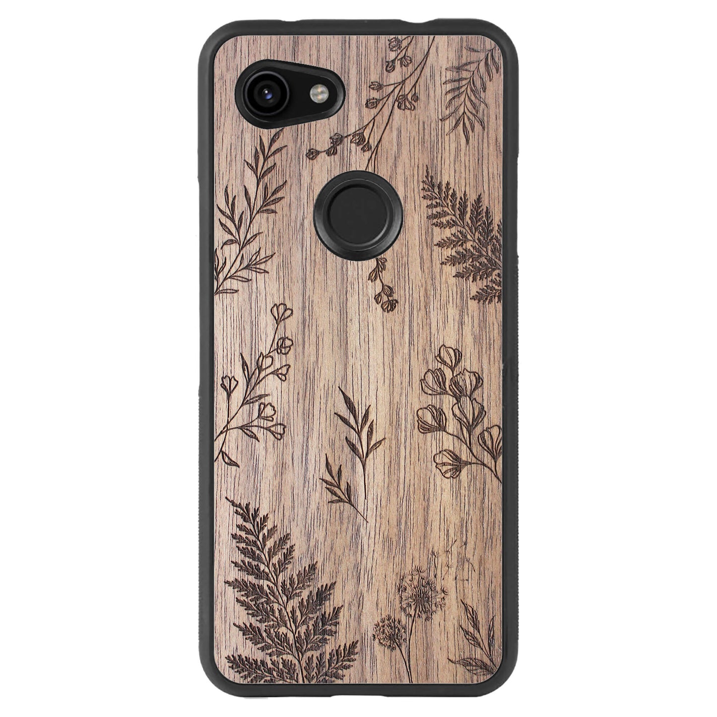 Wooden Case for Google Pixel 3A Botanical