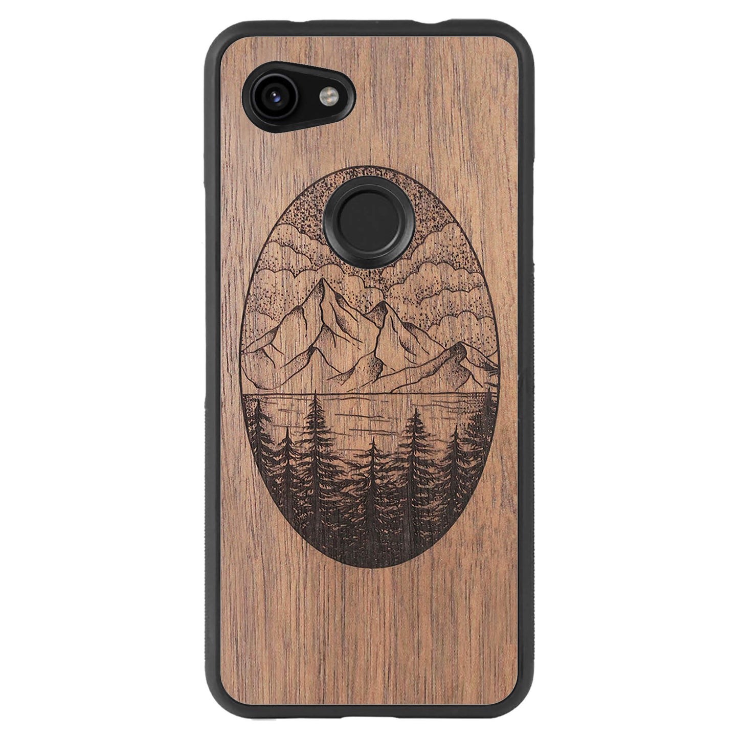 Wooden Case for Google Pixel 3A Landscape