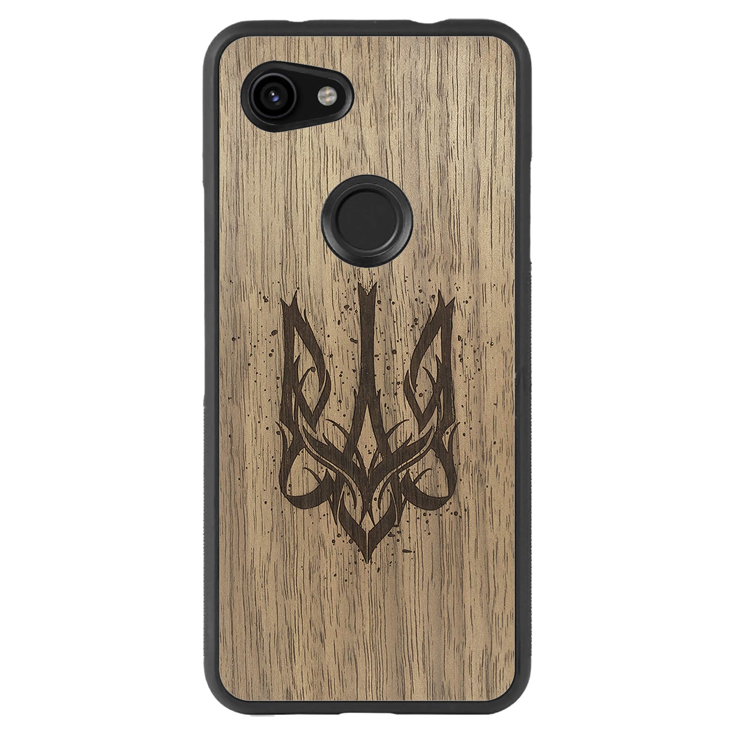 Wooden Case for Google Pixel 3A Ukrainian Trident Trizub