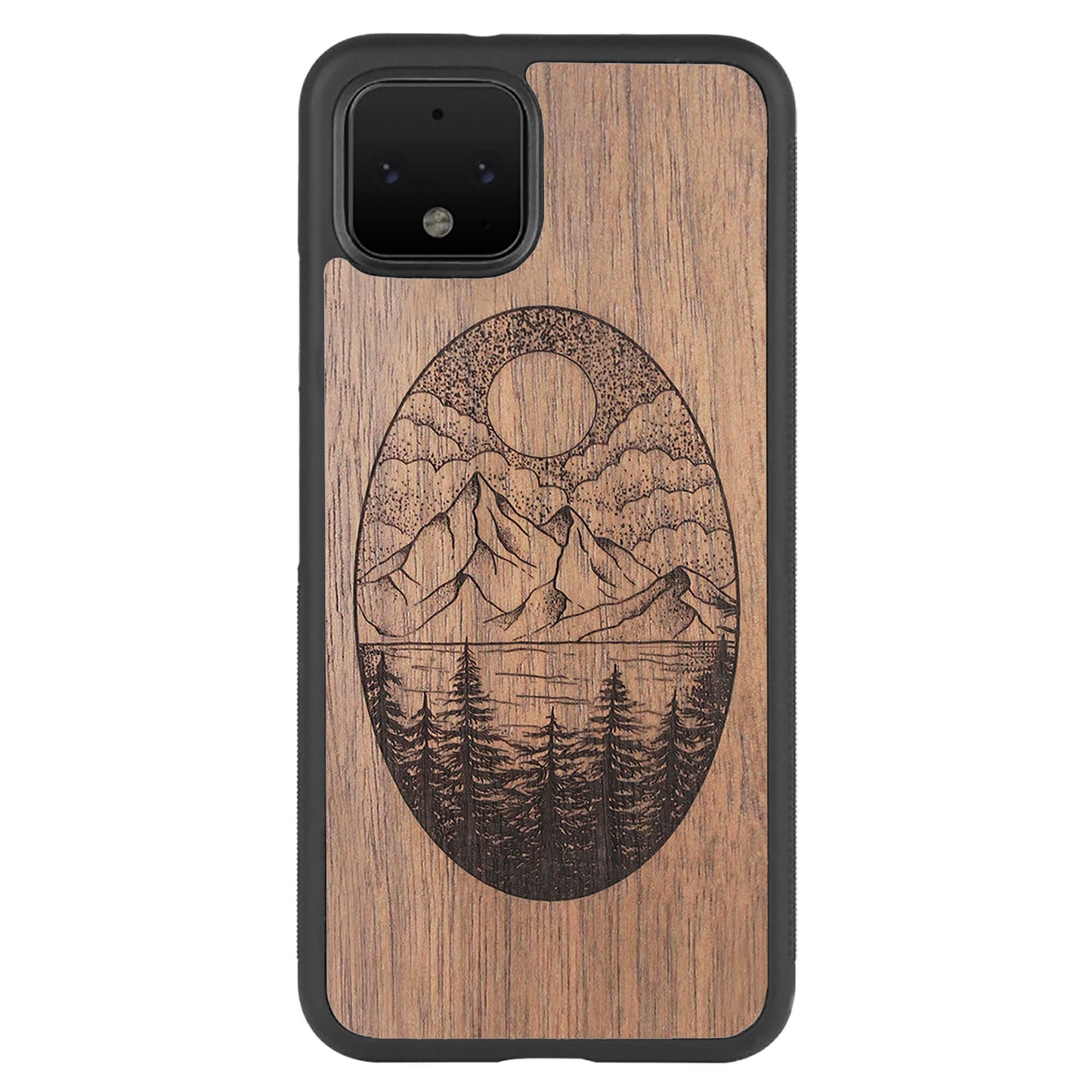 Wooden Case for Google Pixel 4 Landscape