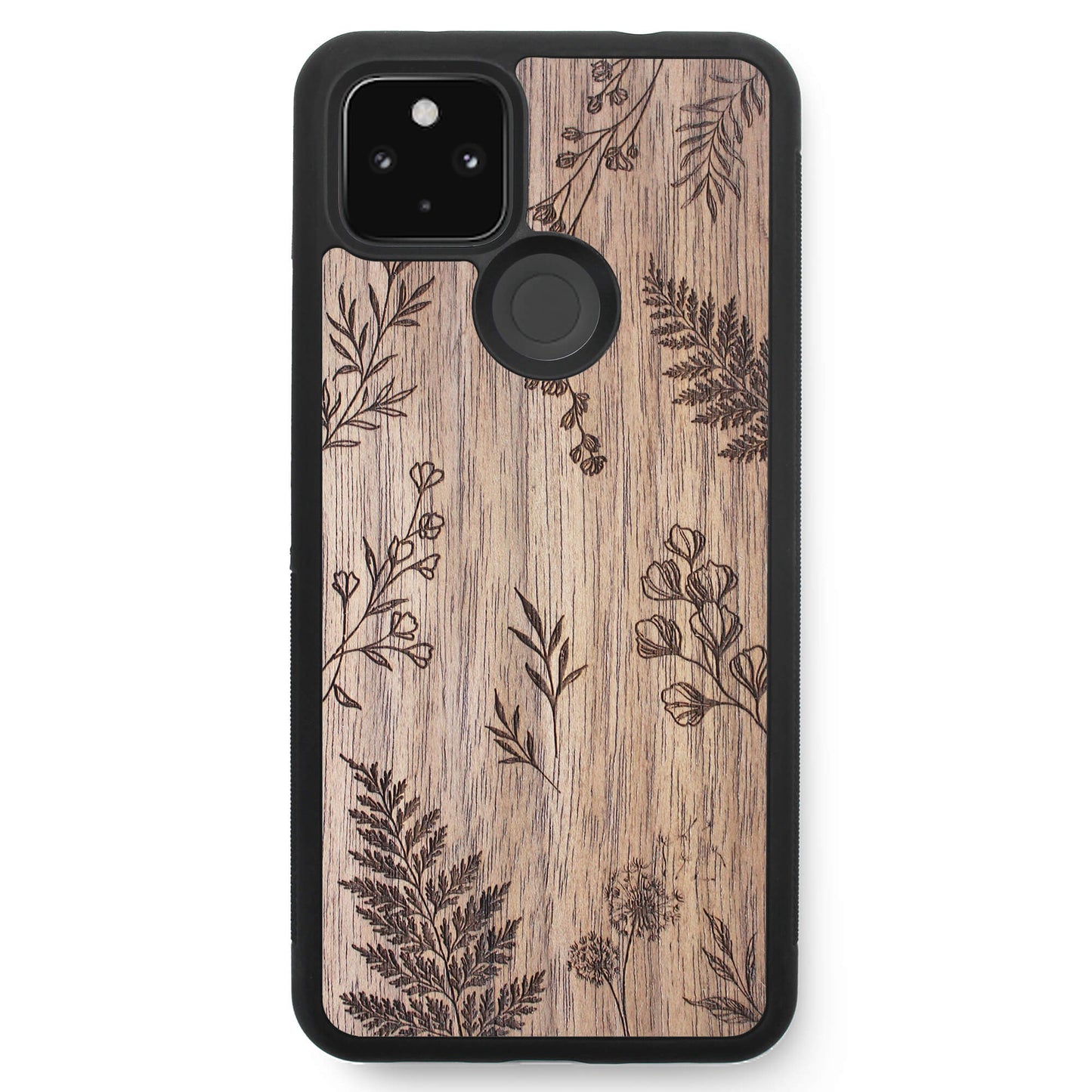 Wooden Case for Google Pixel 4A 5G Botanical