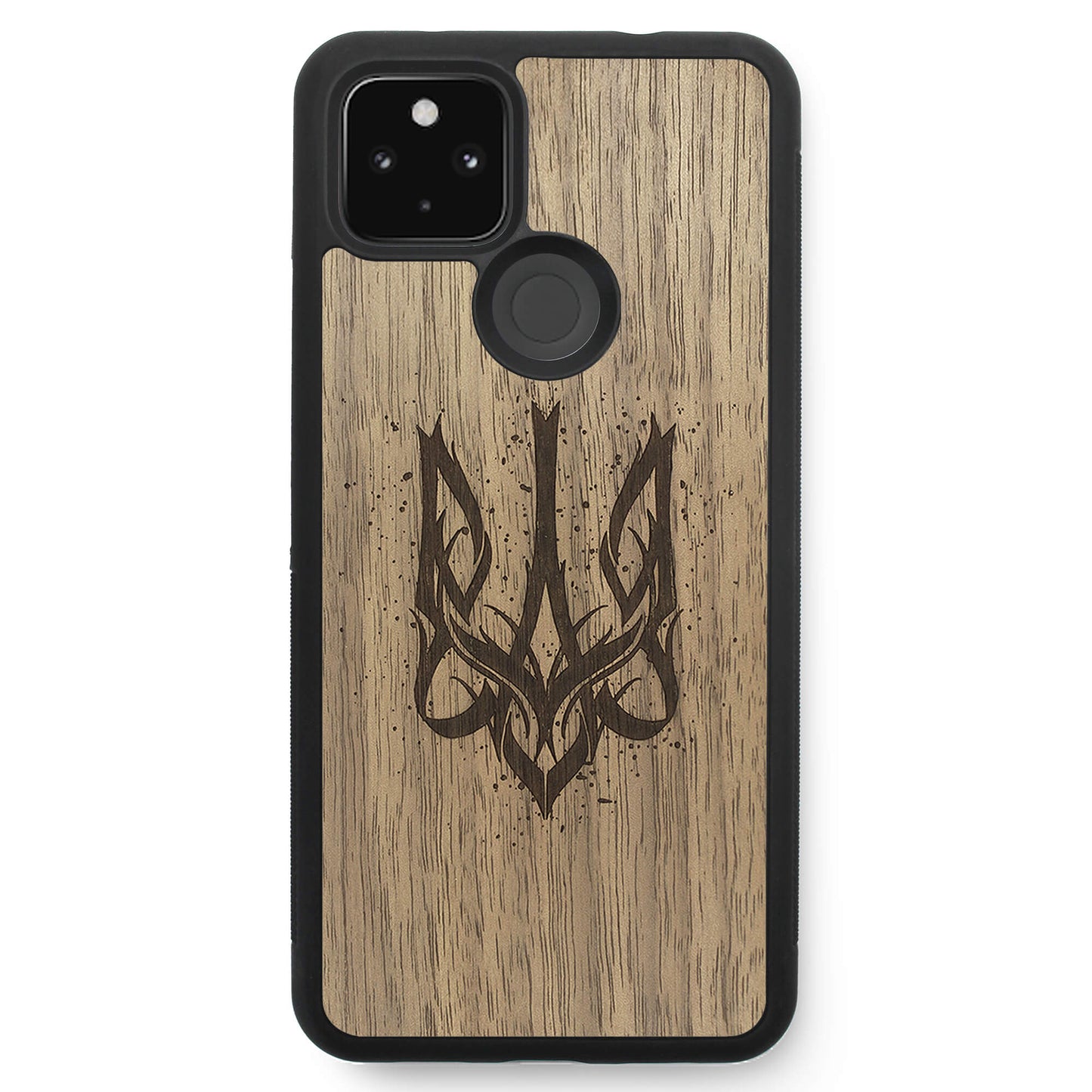 Wooden Case for Google Pixel 4A 5G Ukrainian Trident Trizub
