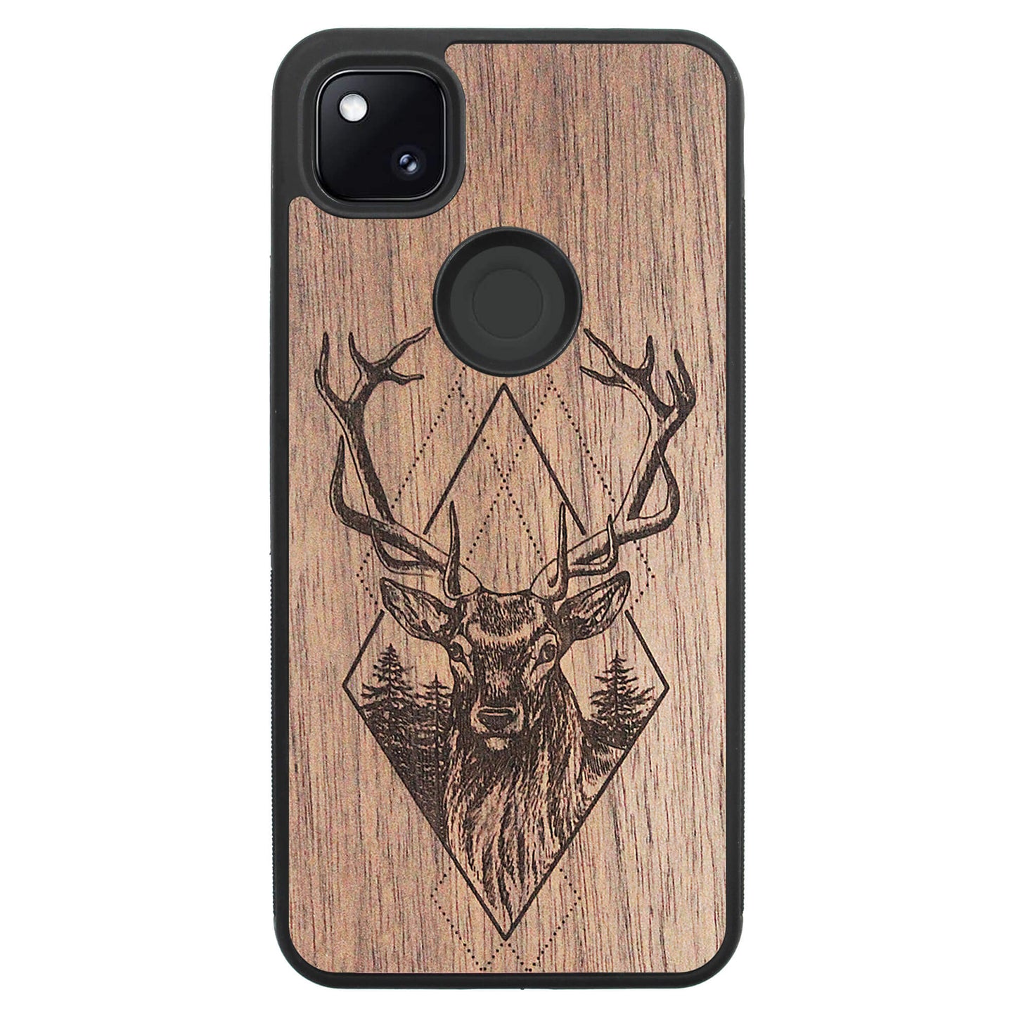 Wooden Case for Google Pixel 4A Deer