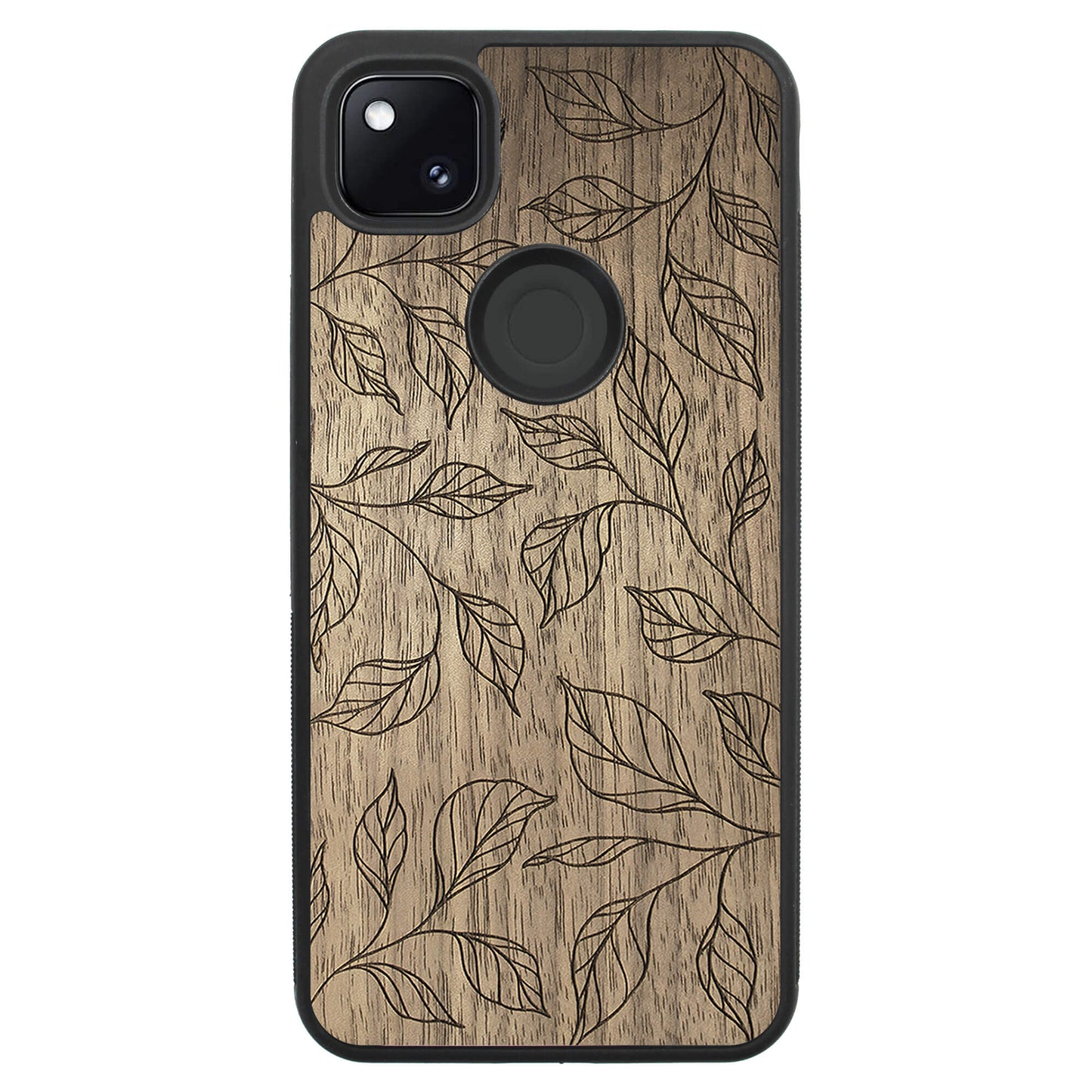 Wooden Case for Google Pixel 4A Botanical Leaves