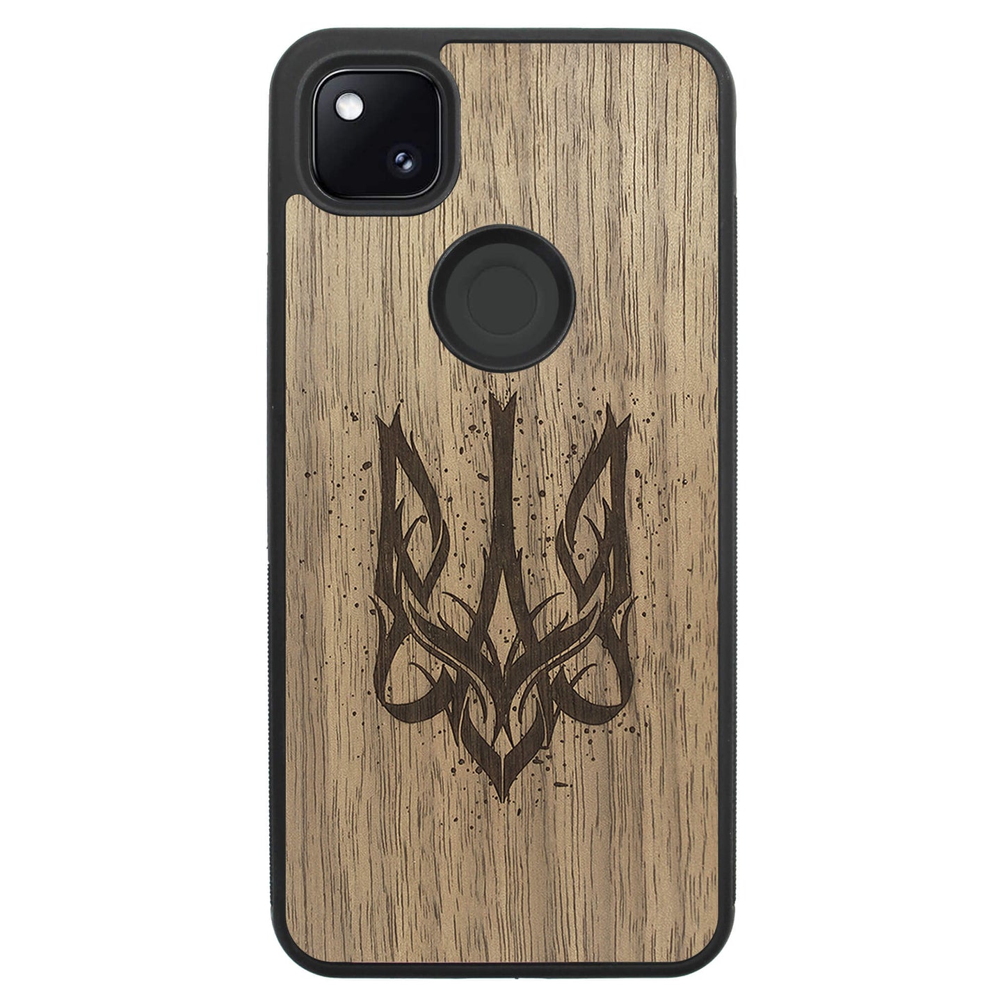 Wooden Case for Google Pixel 4A Ukrainian Trident Trizub
