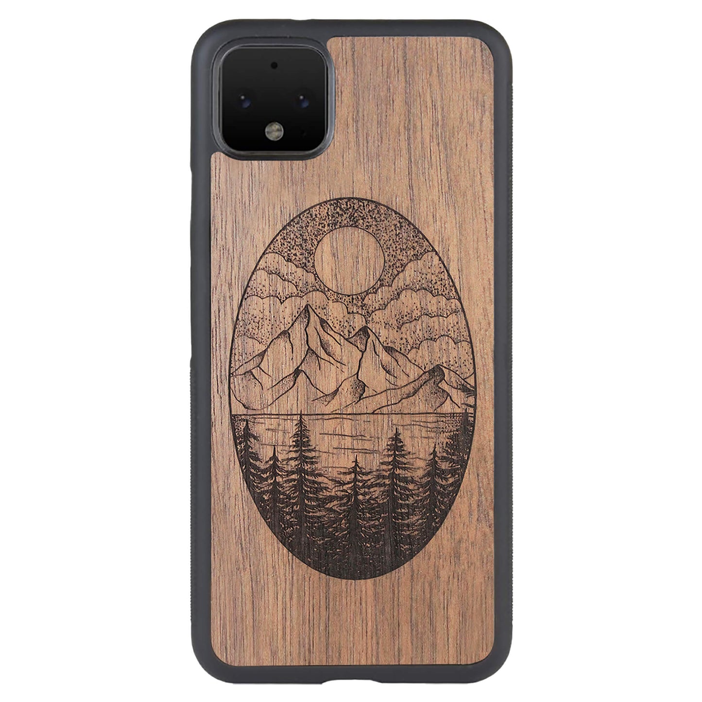 Wooden Case for Google Pixel 4 XL Landscape