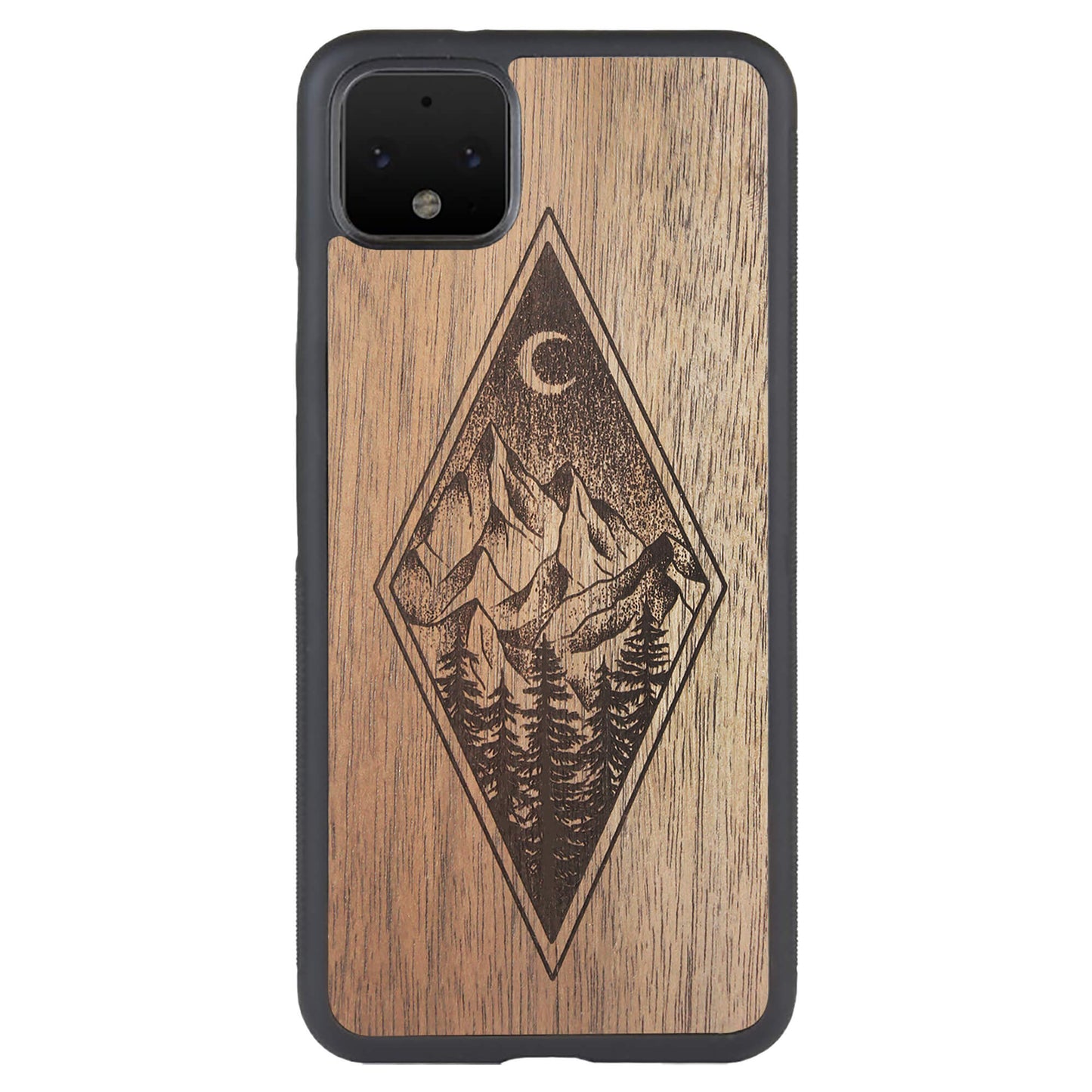 Wooden Case for Google Pixel 4 XL Mountain Night